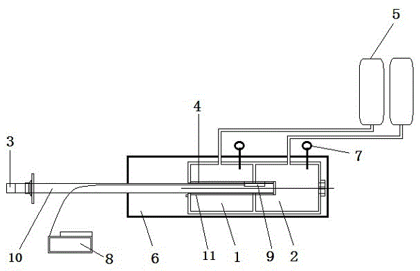 Sliding type device for measuring oxygen exchange coefficient and oxygen diffusion coefficient
