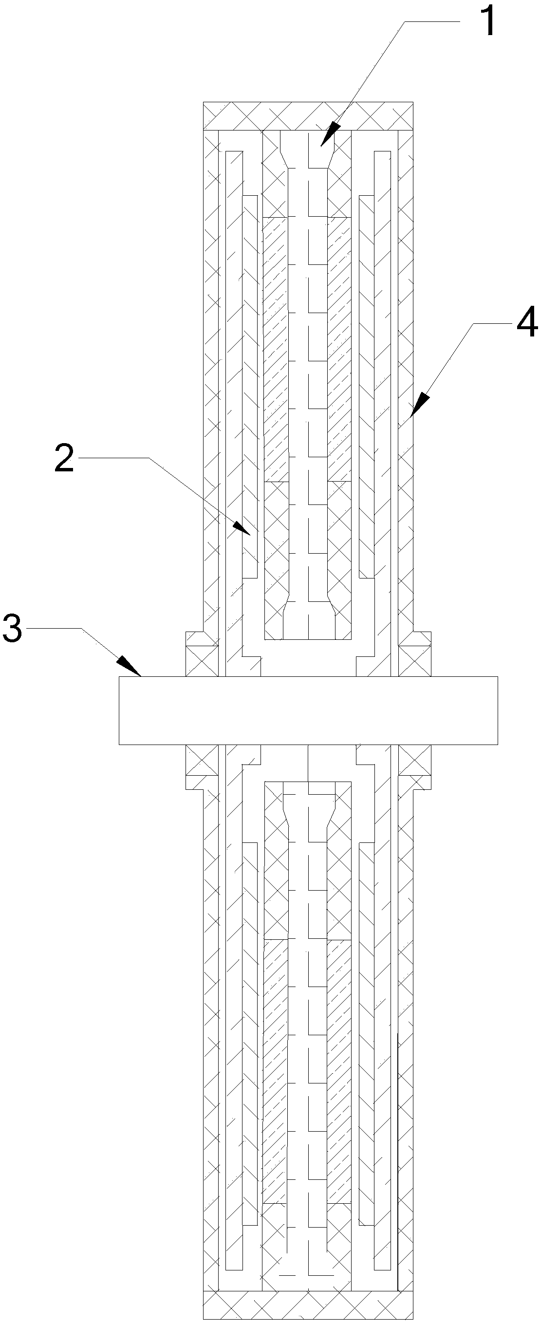 Disc type ironless flux modulation motor