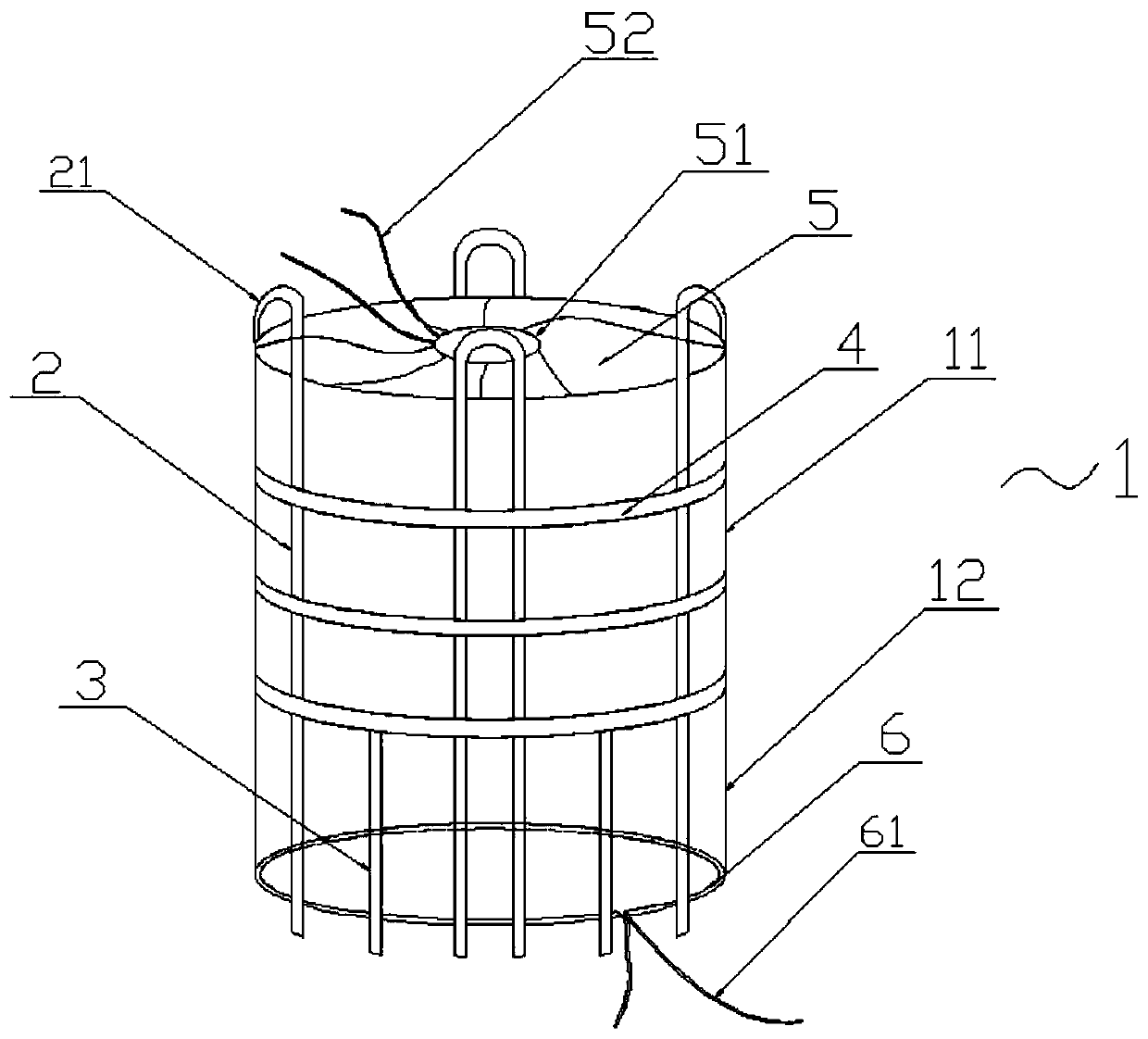 Bottom bearing lower opened type liquid and solid packaging bag