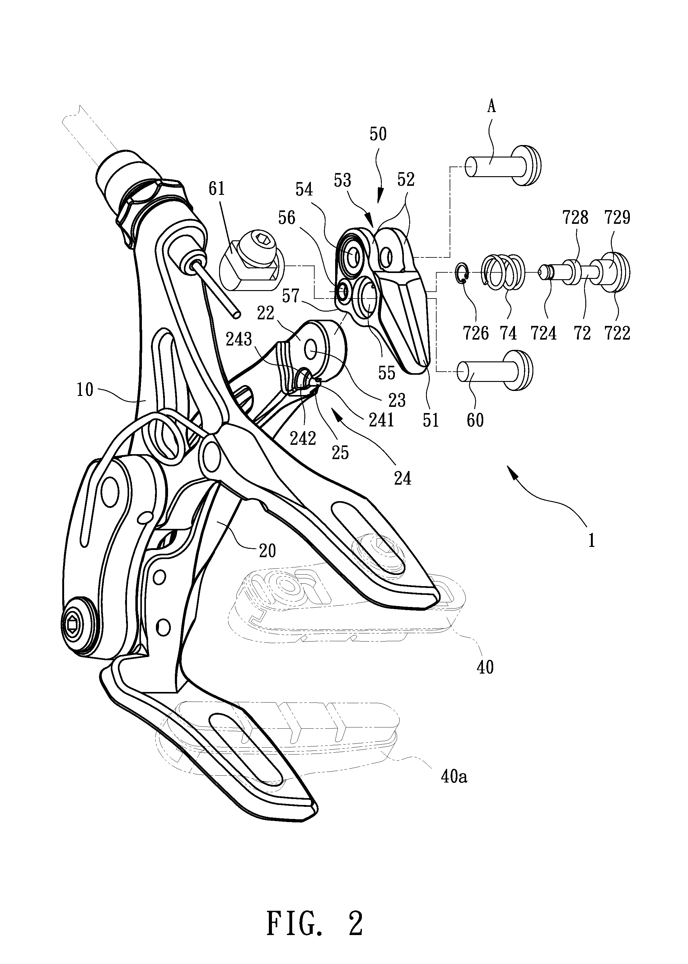 Mechanism for quickly loosening and tightening brake cable in caliper brake of bicycle