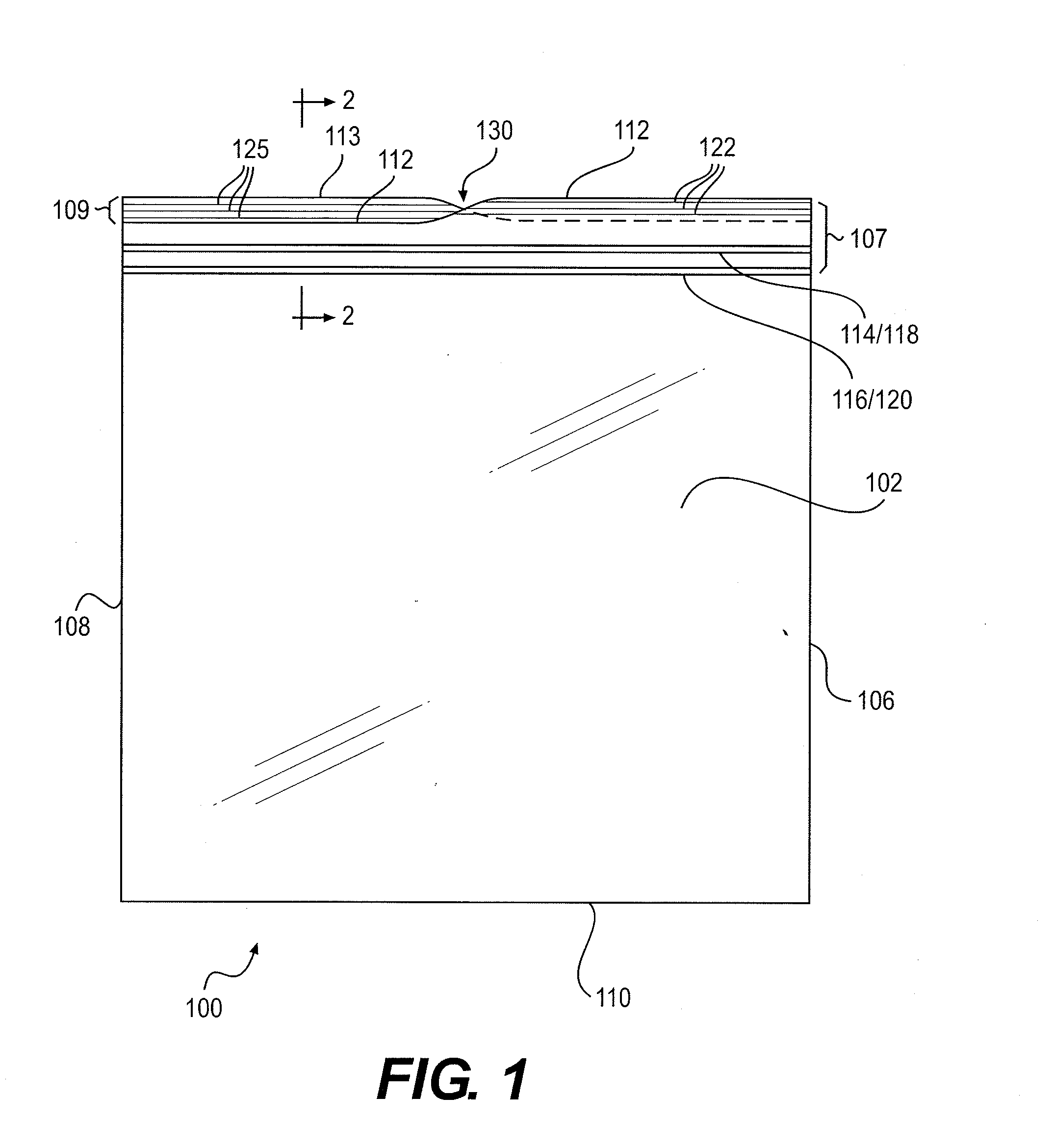 Storage Bag With Textured Area On Lips To Facilitate Closing Process
