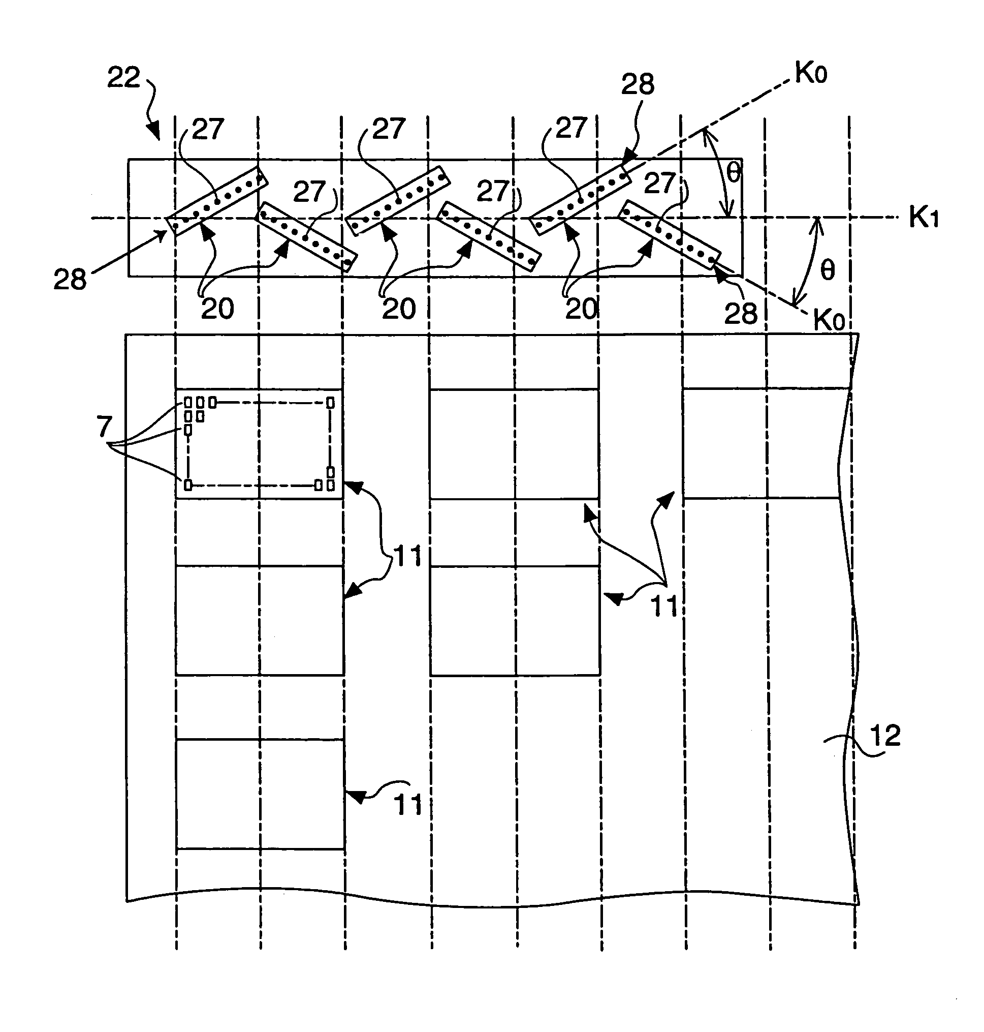 Apparatus and method for producing color filters by discharging material