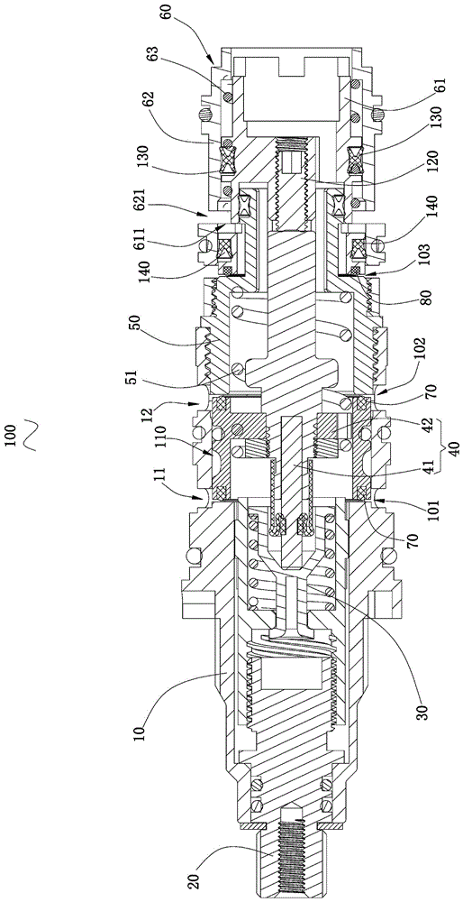 Constant-temperature and constant-flow valve element with linkage dividing function