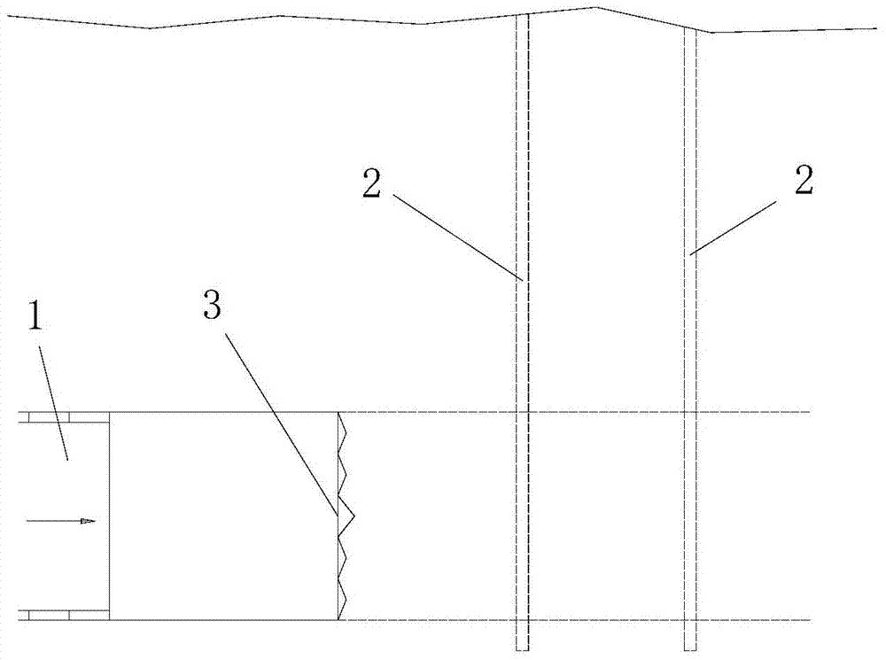 Method for exploring and processing interior of boulder hole in front for shield method construction