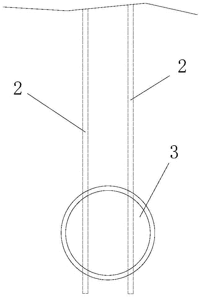 Method for exploring and processing interior of boulder hole in front for shield method construction