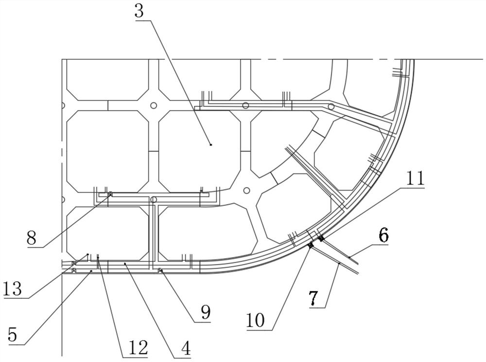 Centralized water supply and gas supply system and method for mud suction sinking construction of large open caisson