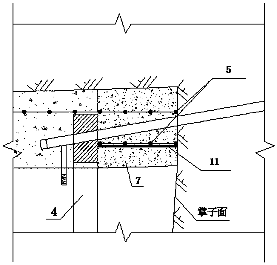 A kind of advanced small conduit grouting structure and construction method thereof