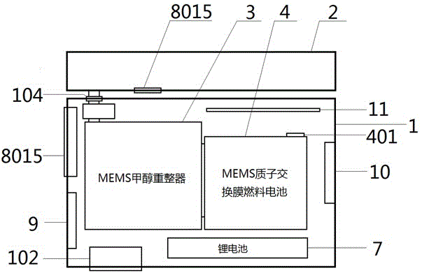 mems methanol reforming fuel cell system