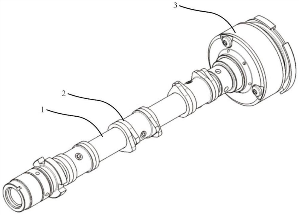 Combined camshaft with variable wrap angle, engine and automobile