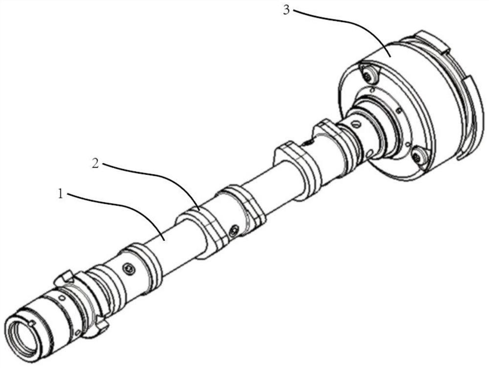 Combined camshaft with variable wrap angle, engine and automobile