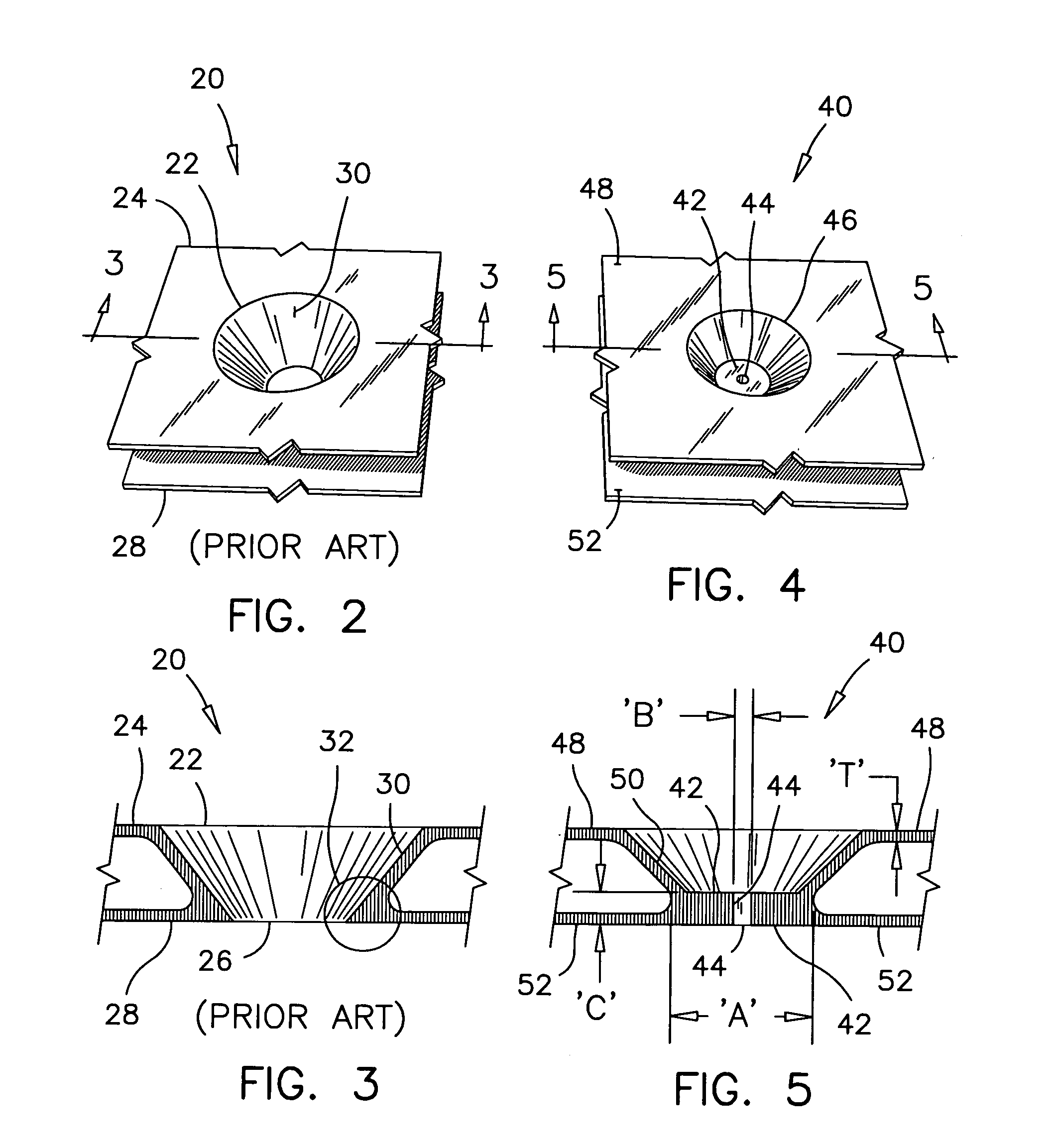 Double-wall plastic produce container having ventilation holes therein, and mold for the manufacture thereof