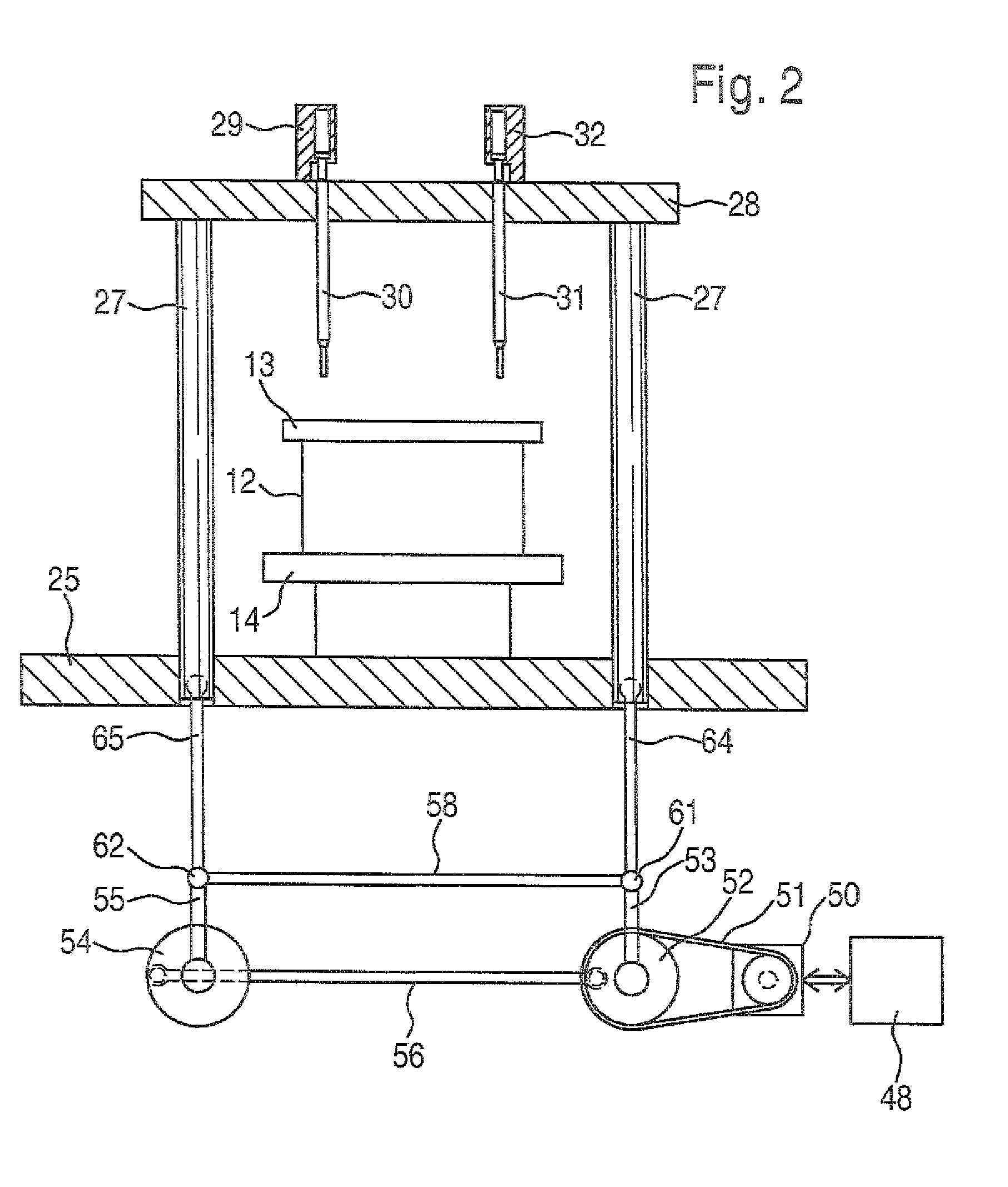 Device for filling at least one dosing chamber