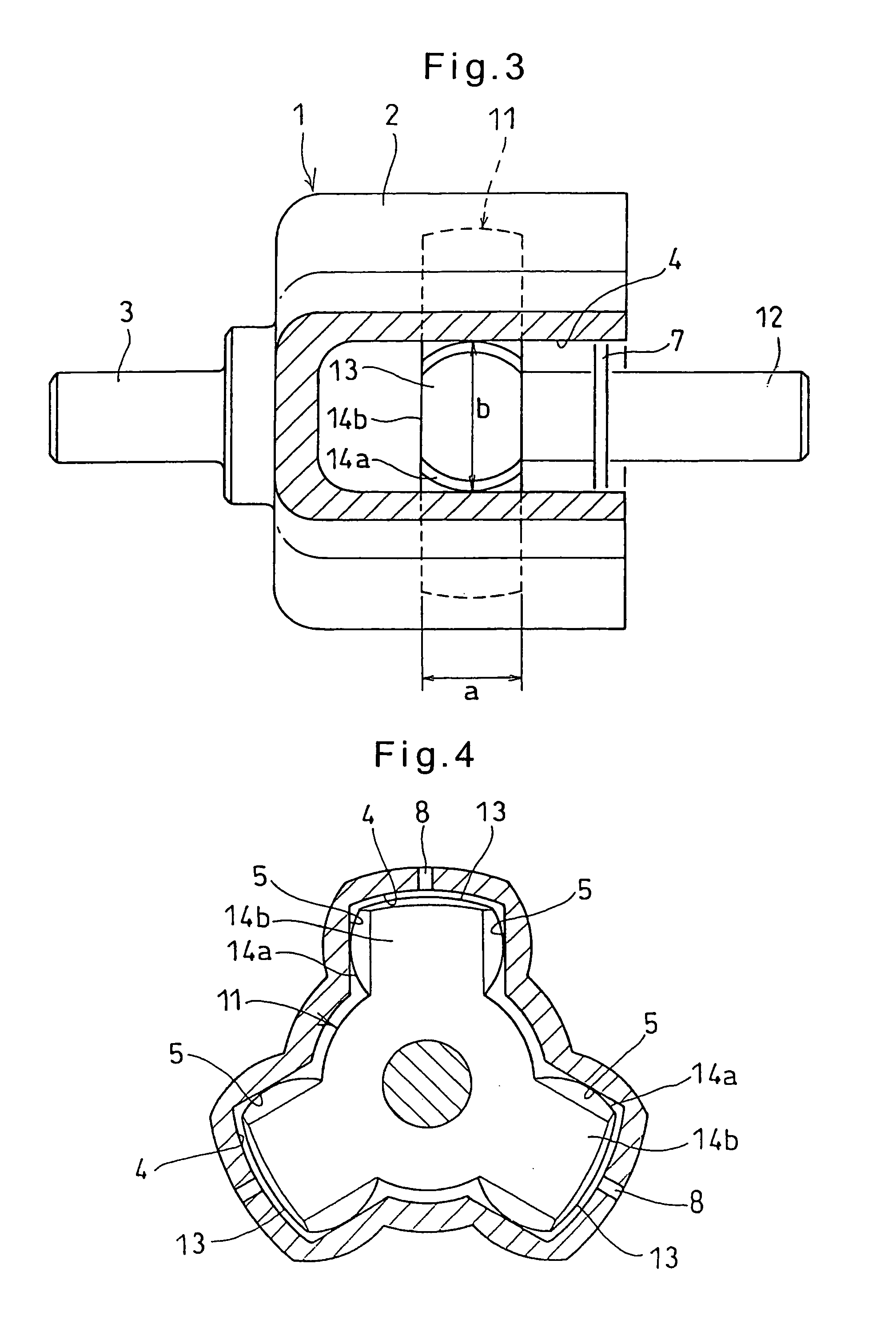 Tripod type constant-velocity joint and image-forming device