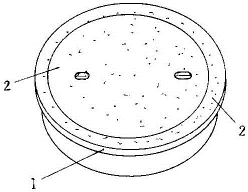 Inspection well lid provided with outer fluorescent layer