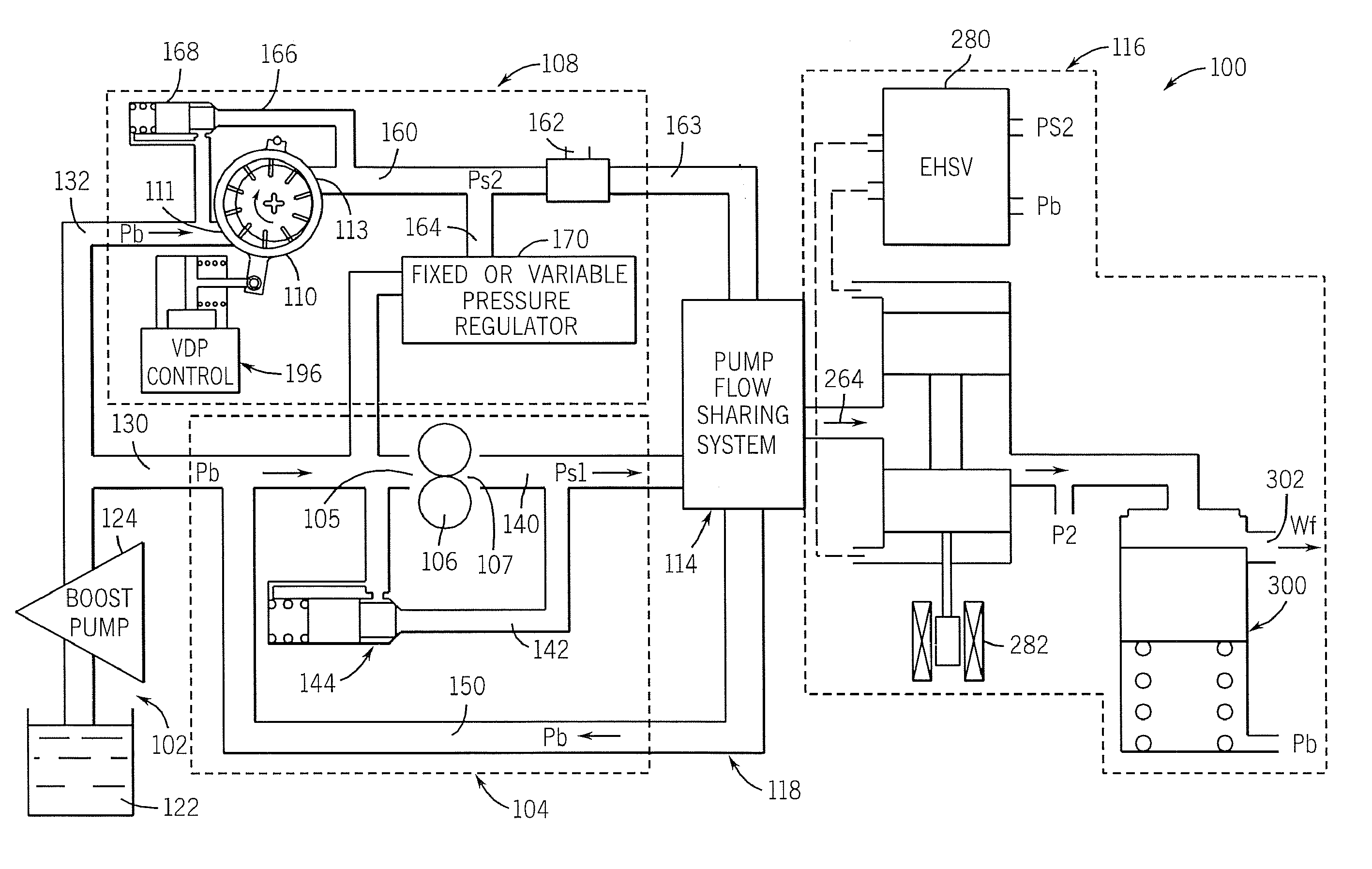 Fuel Delivery and Control System Including a Variable Displacement Actuation Pump Supplementing a Fixed Displacement Main Pump