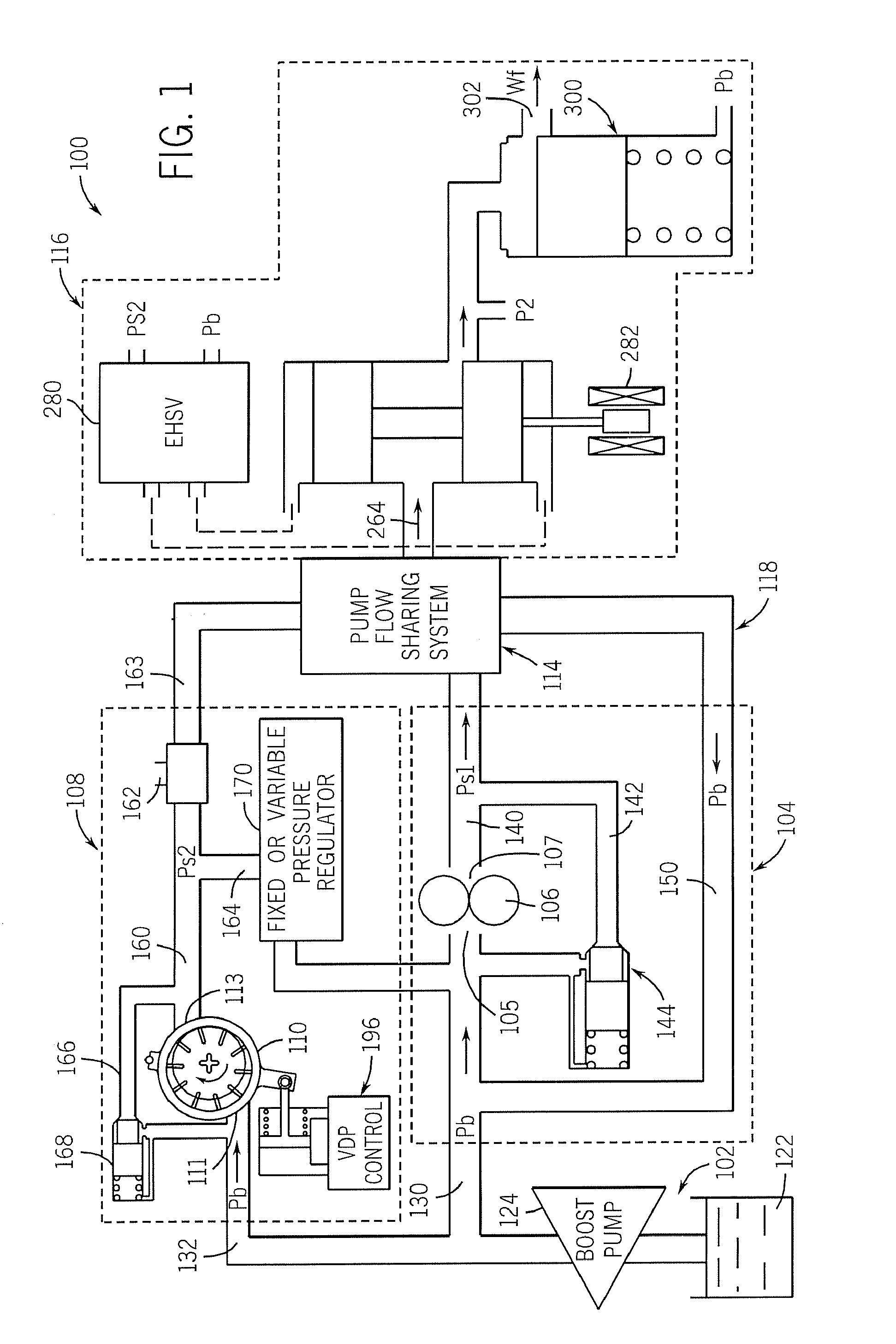 Fuel Delivery and Control System Including a Variable Displacement Actuation Pump Supplementing a Fixed Displacement Main Pump