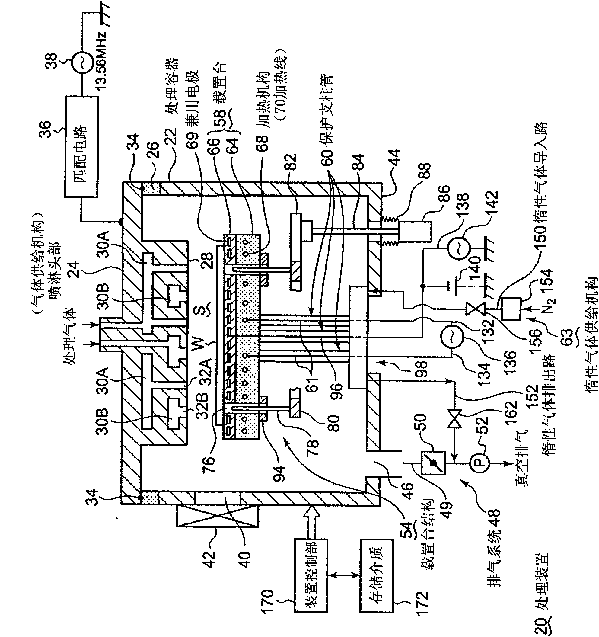 Susceptor structure and processing apparatus