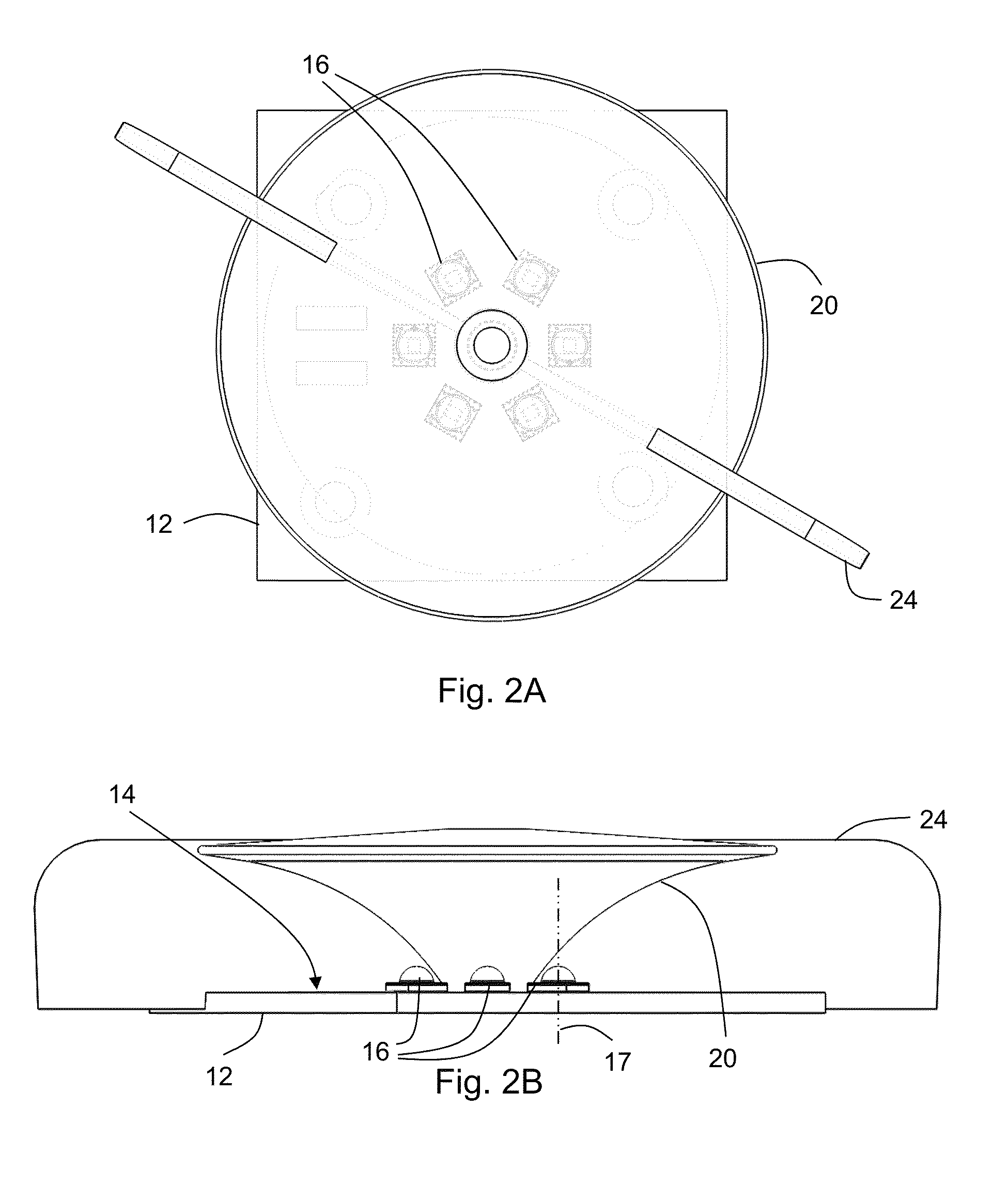 LED elevated light fixture and method