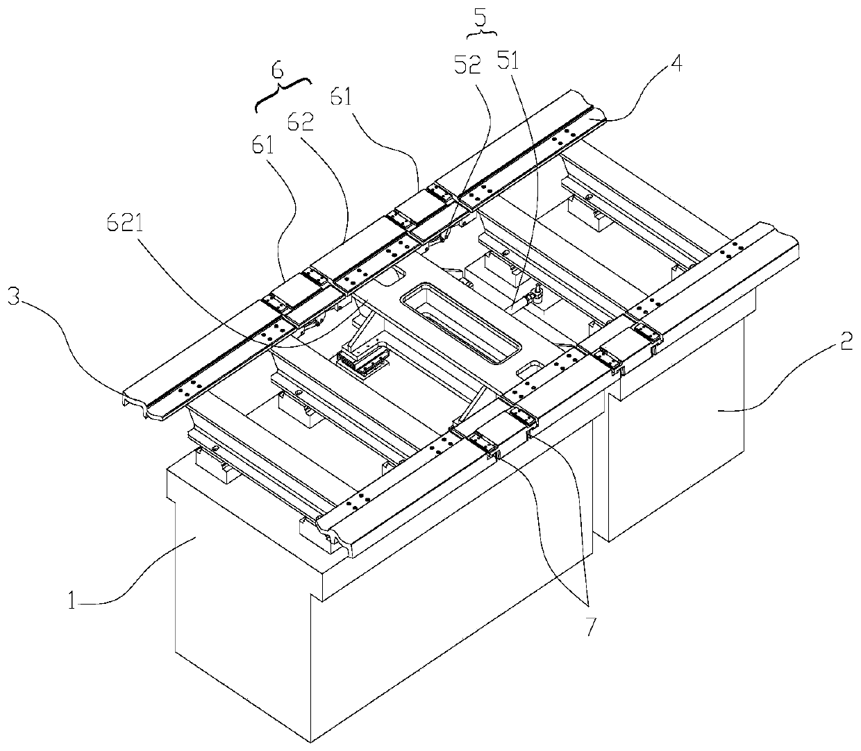 A magnetic levitation train track and its joint device