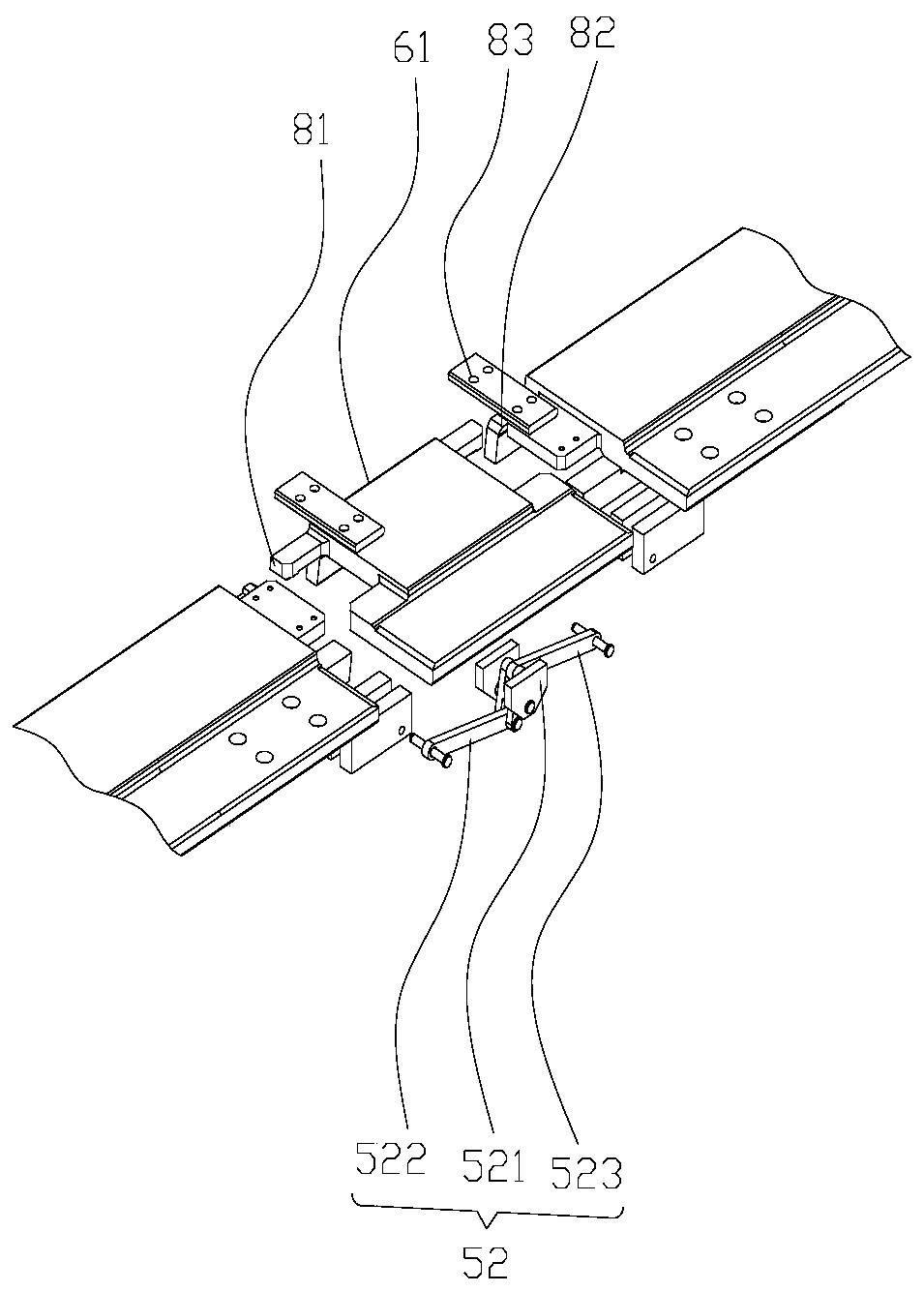 A magnetic levitation train track and its joint device