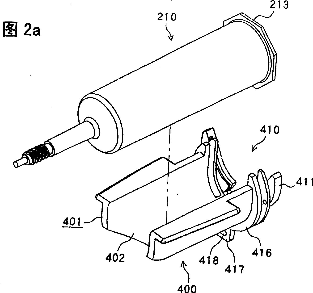 Liquid injection system with cylinder flange of liquid syringe