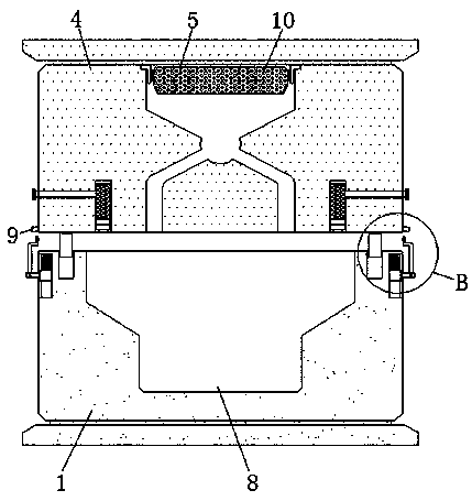 Mold with exhaust filter structure