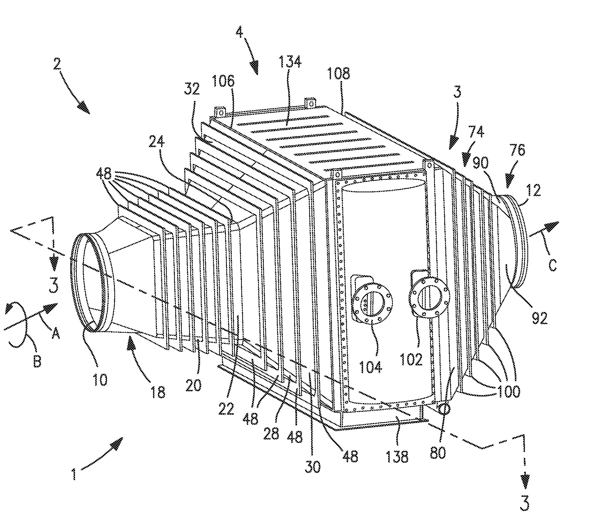 Compressed gas cooling apparatus