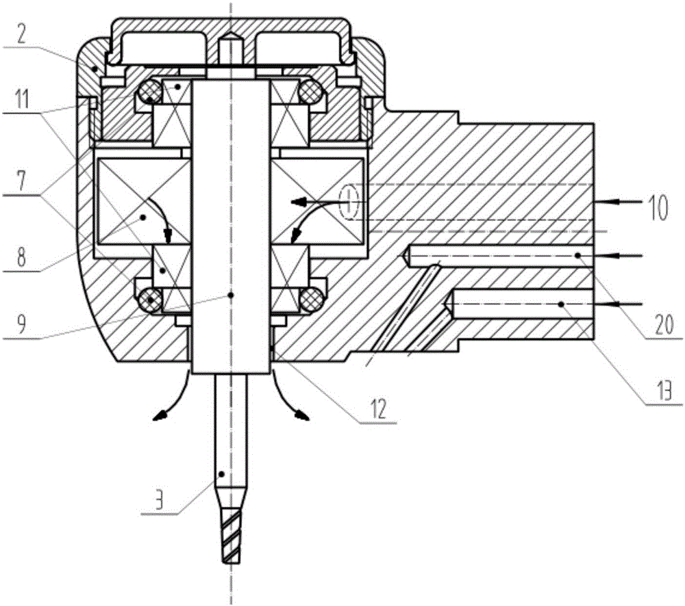 Anti-suckback device for high-speed turbo dental drill handpiece