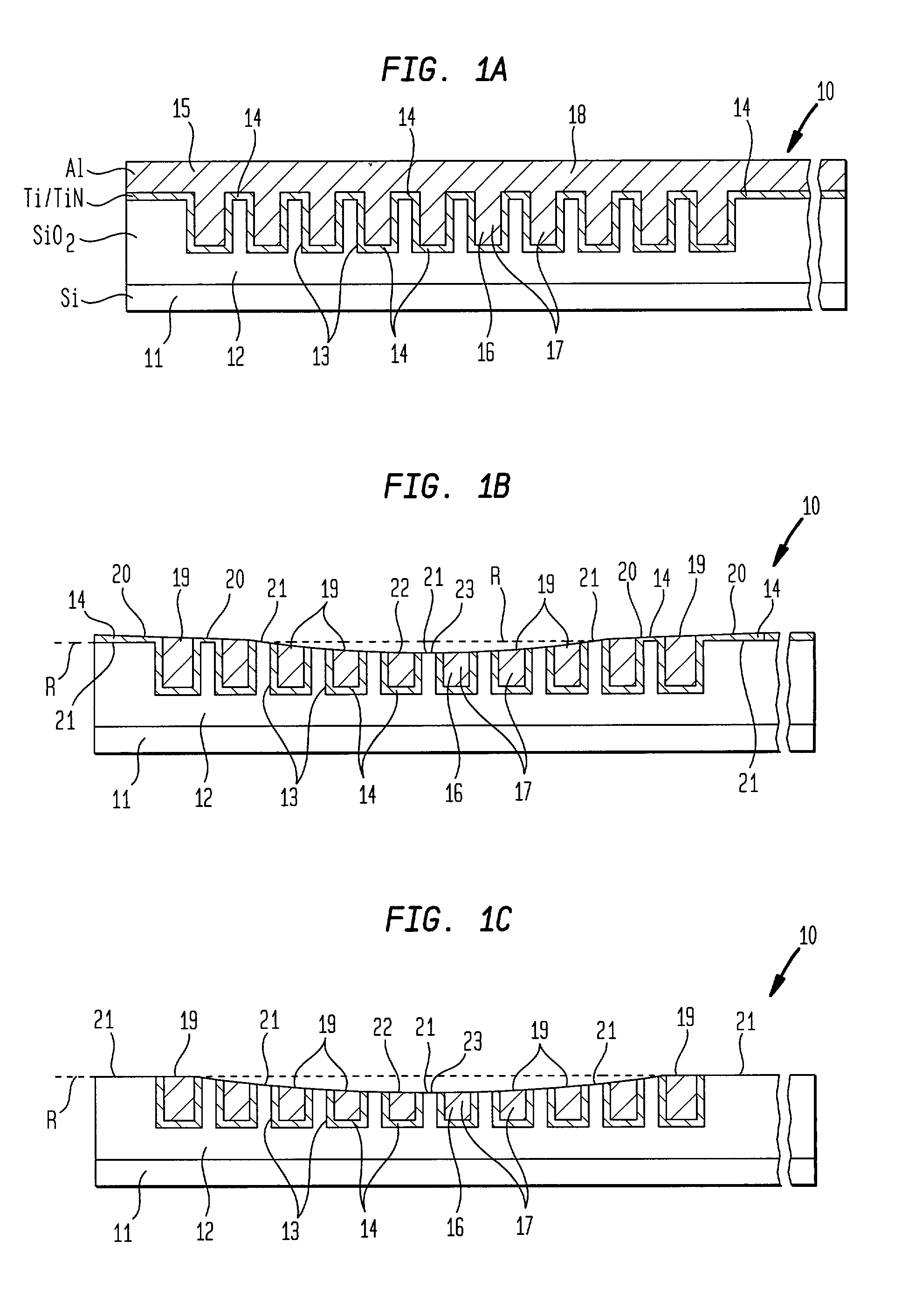 Metal chemical polishing process for minimizing dishing during semiconductor wafer fabrication