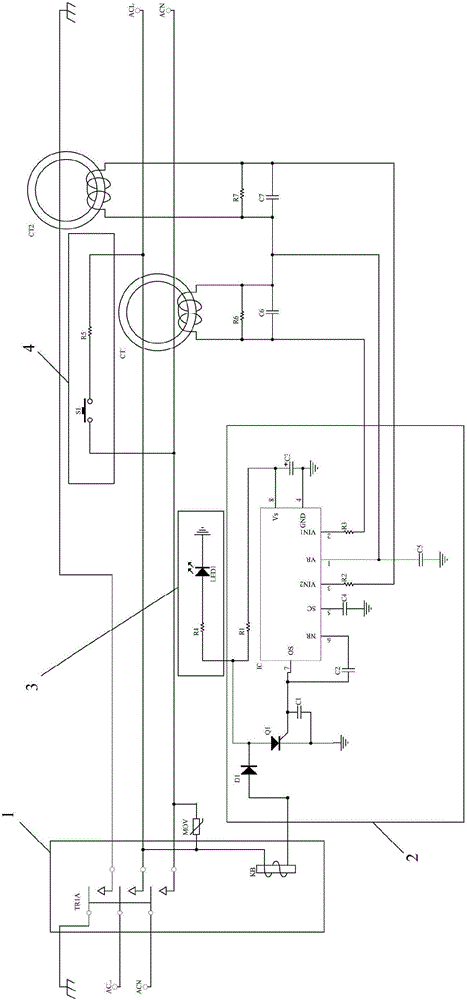 Tripolar disconnection leakage protection plug