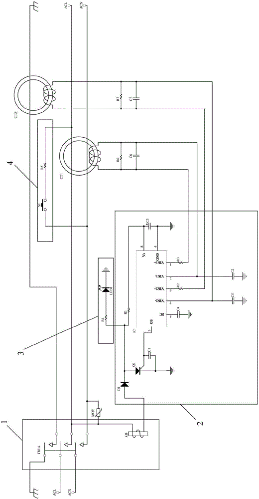 Tripolar disconnection leakage protection plug