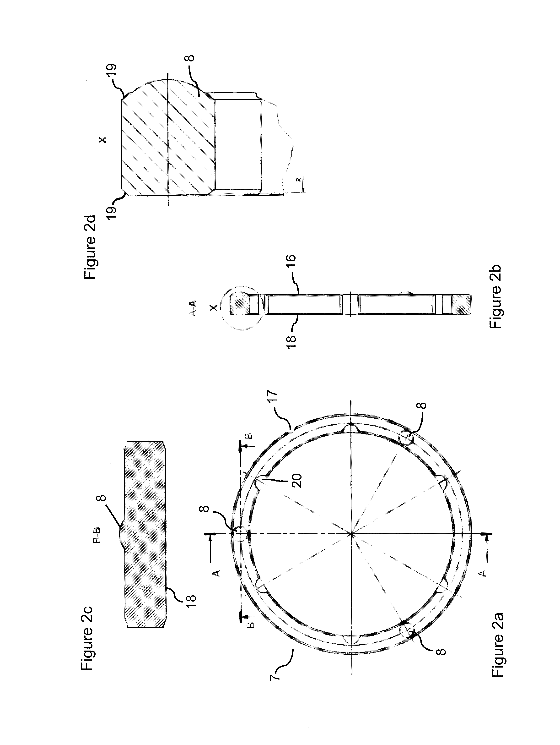 Wear-resistant separating device for removing sand and rock particles