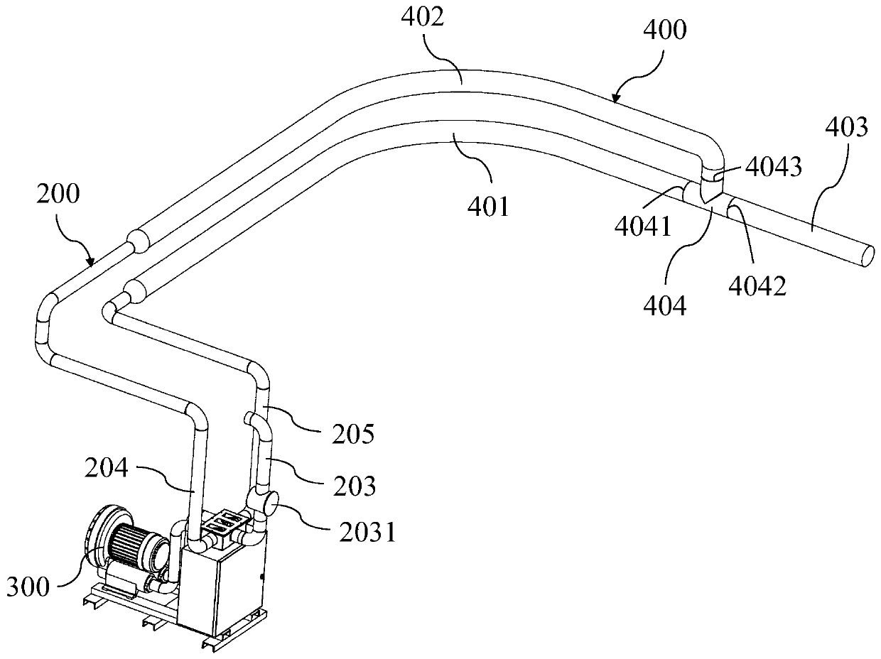 Reversing mechanism of pneumatic conveying system, and pneumatic conveying system
