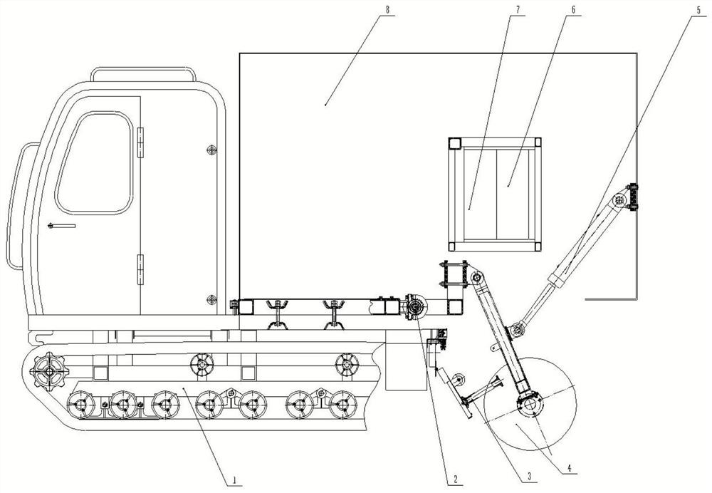 Desert crawler-type sand fixing machine