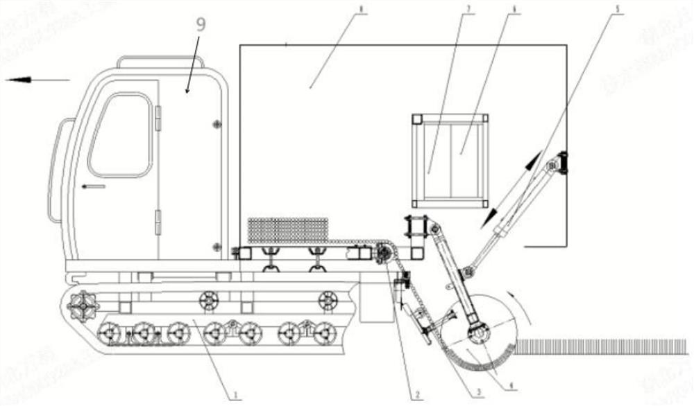 Desert crawler-type sand fixing machine