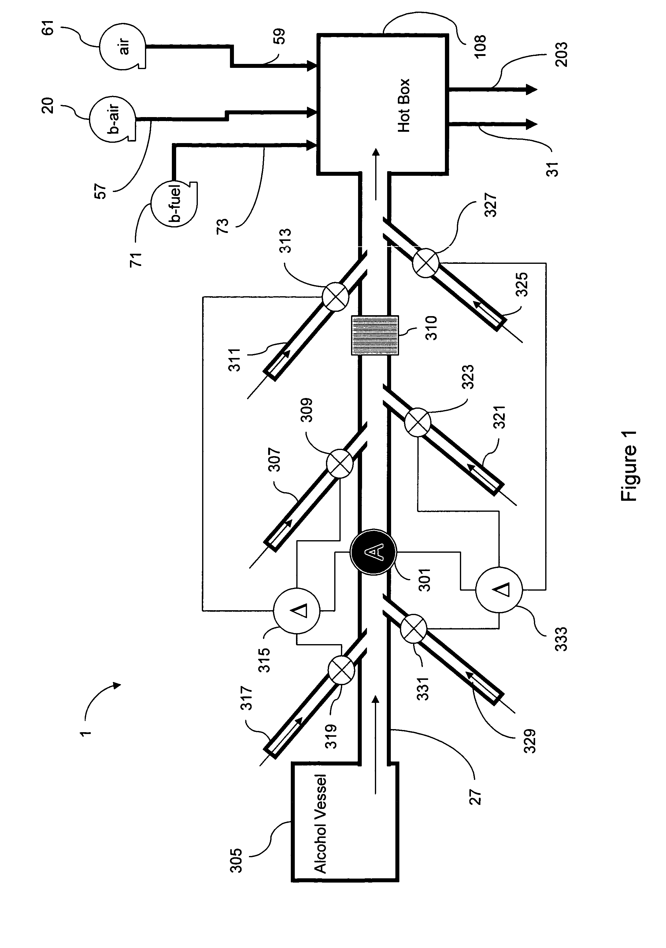 Structure and method for optimizing system efficiency when operating an SOFC system with alcohol fuels