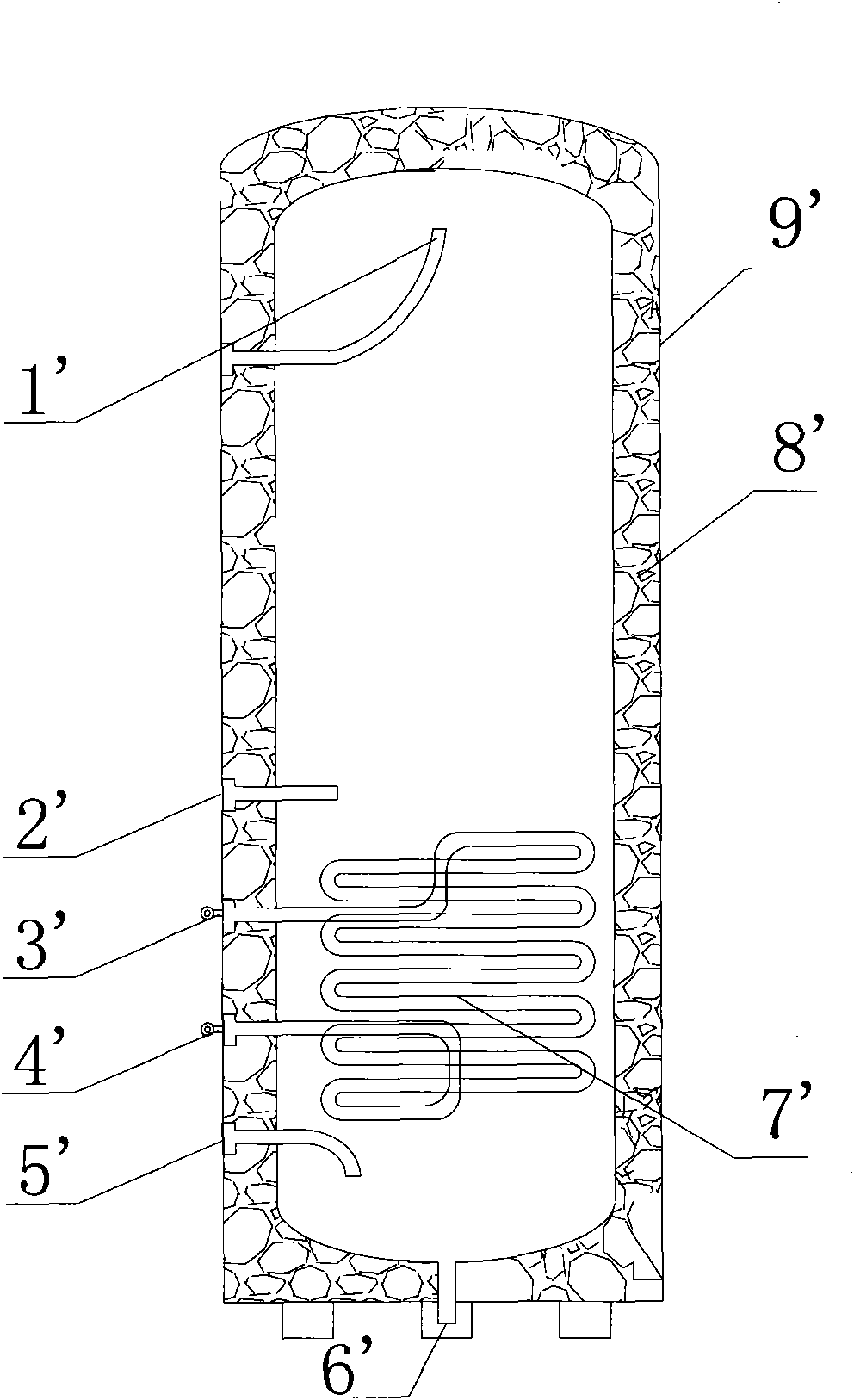 Heat-pump water-heater water tank