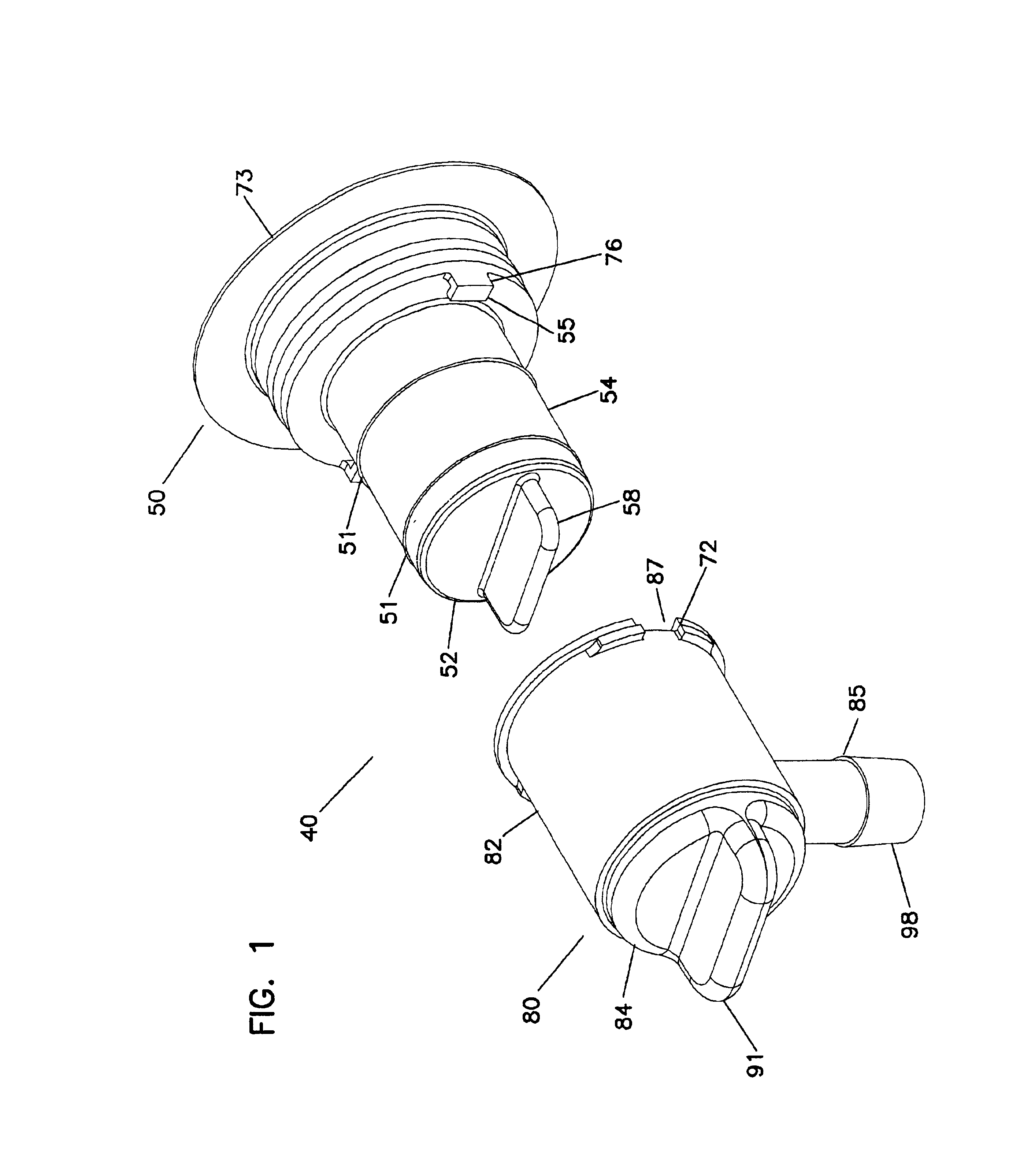 Coupling and closure apparatus for dispensing valve assembly