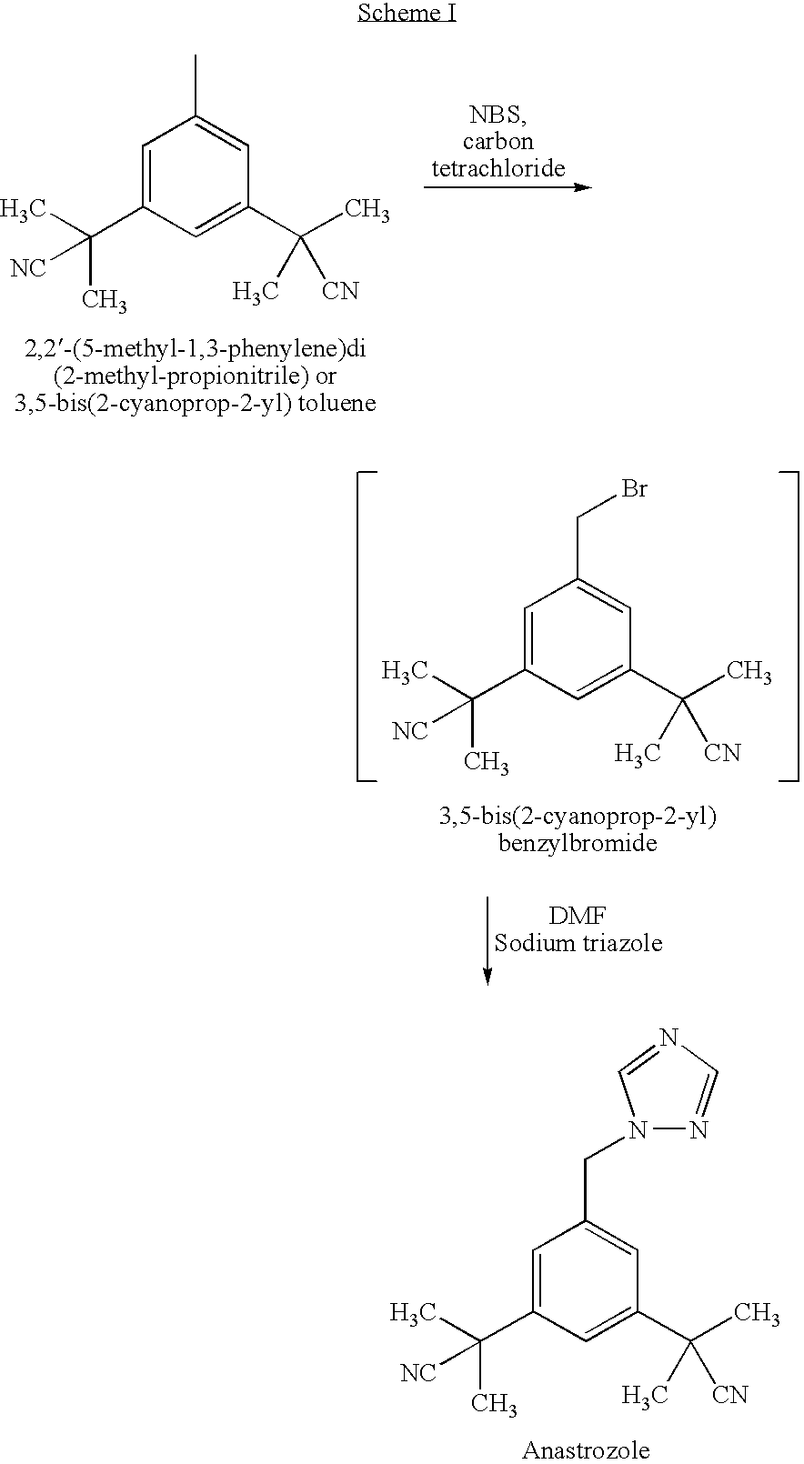 Process for the preparation of pure anastrozole