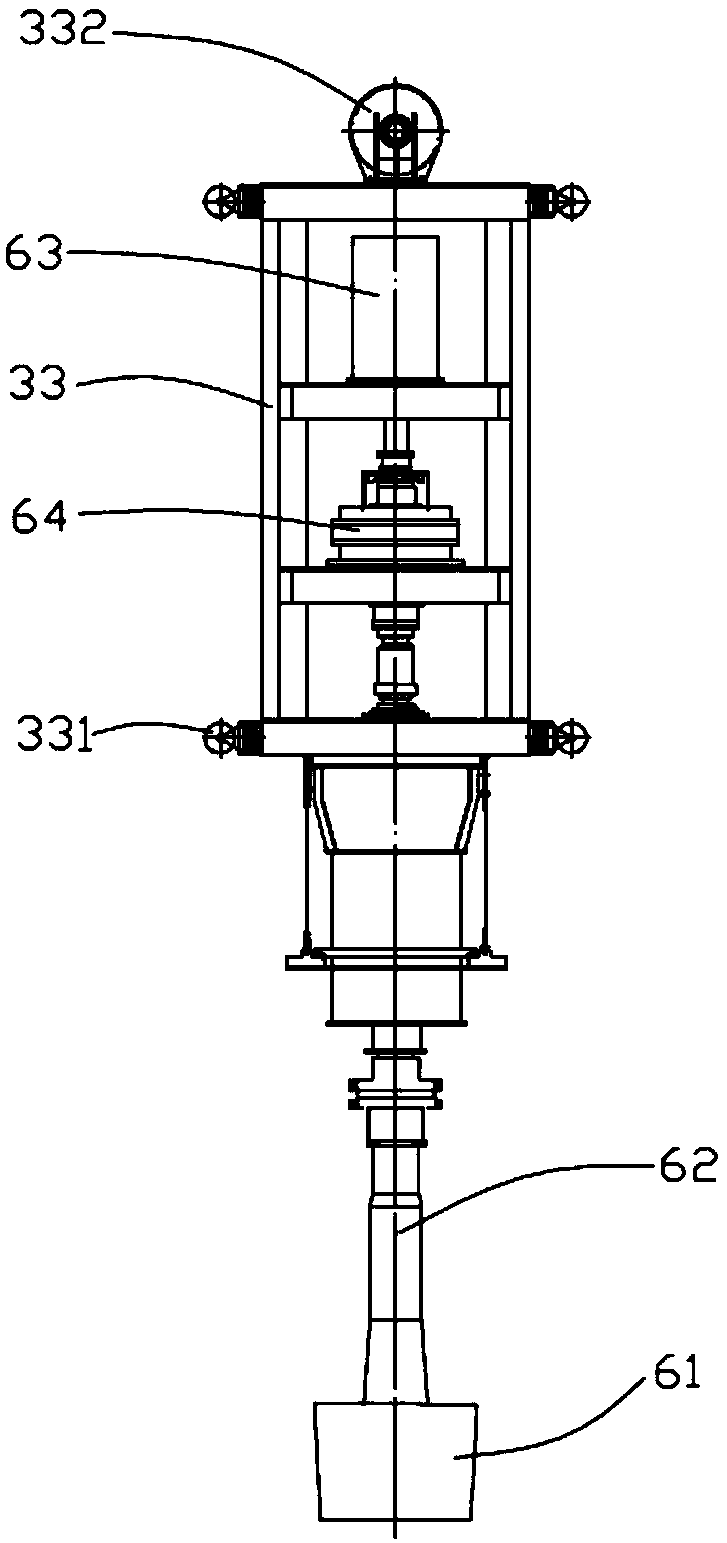 Horizontal moving molten iron stirring desulfurization system