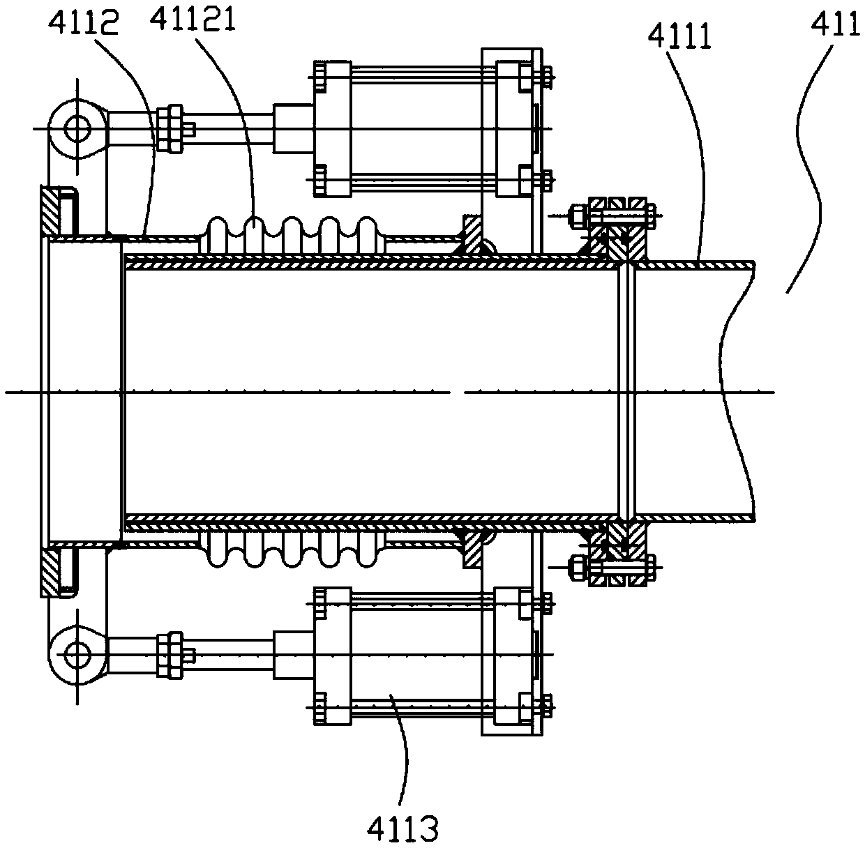 Horizontal moving molten iron stirring desulfurization system