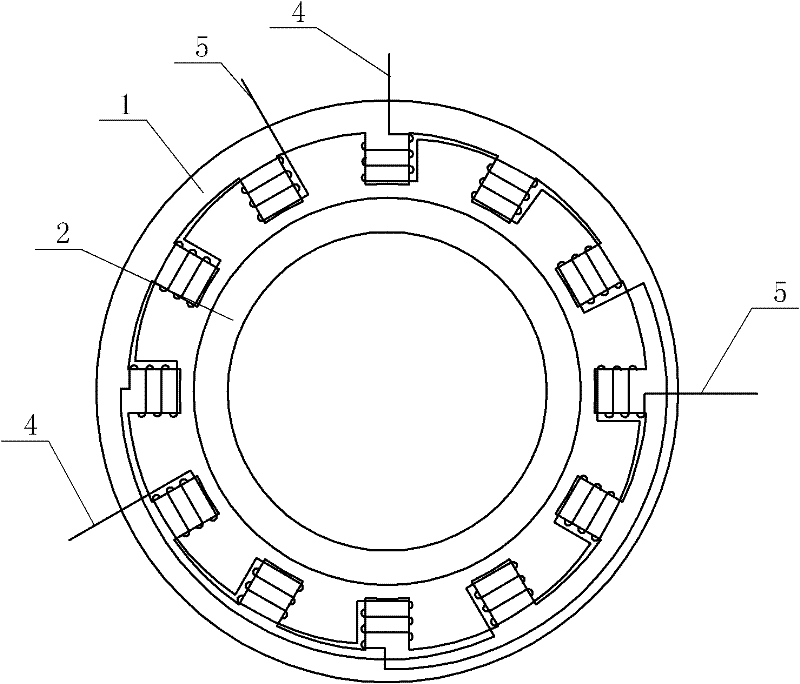 Axial magnetic path multi-pole pair reluctance type rotary transformer