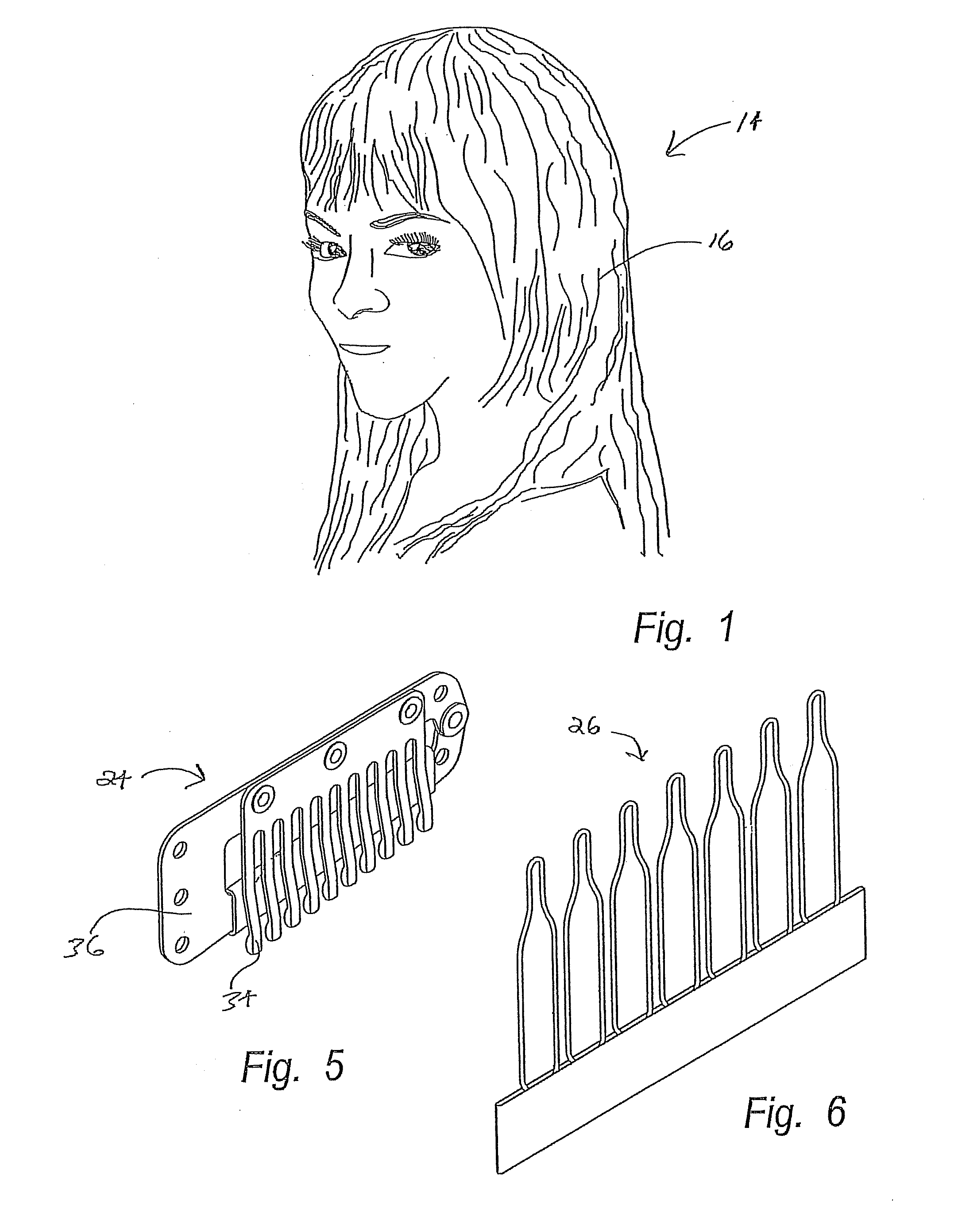 Wig and hairpiece extension arrangement