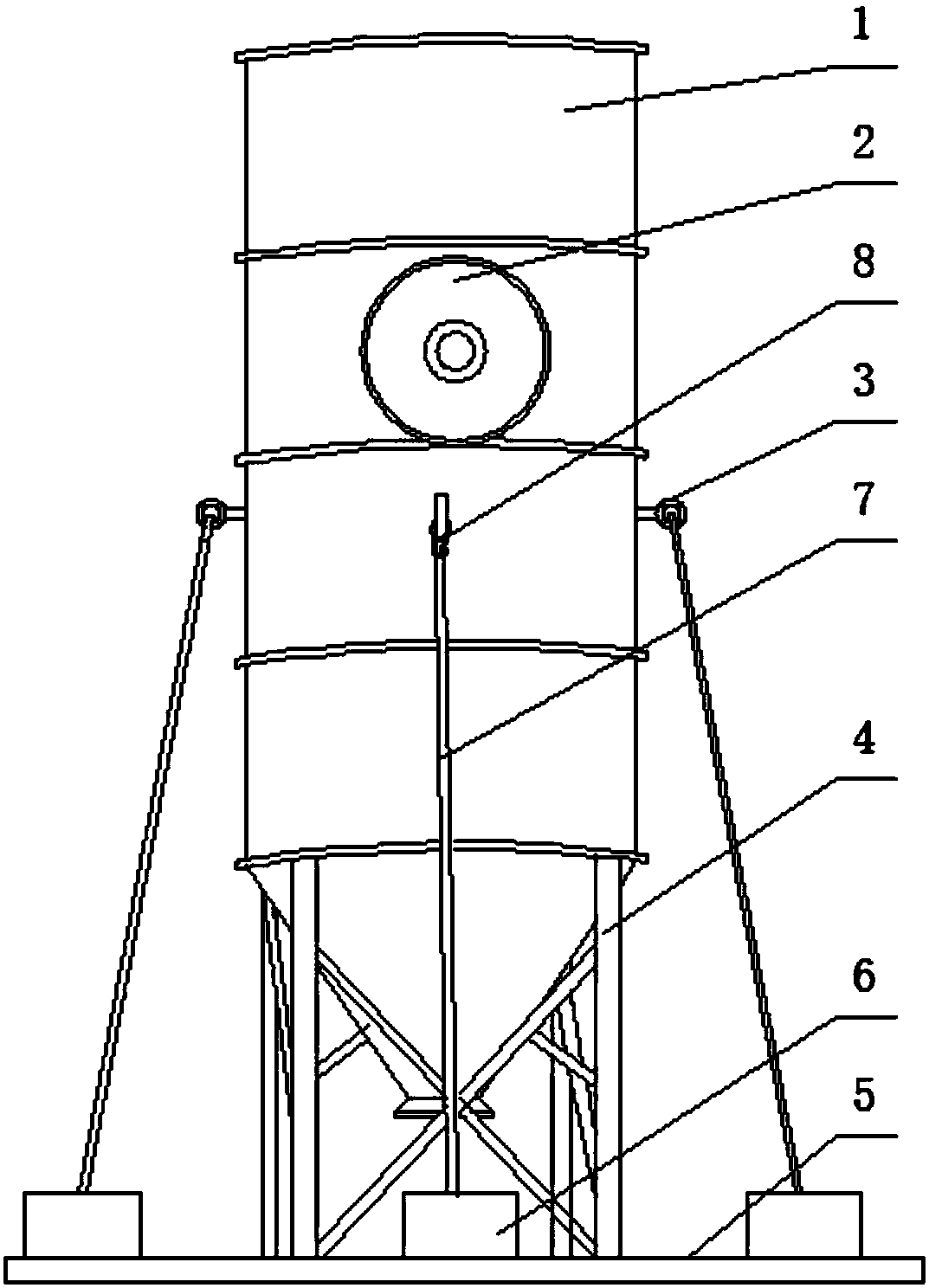 A cement tank with adjustable balance