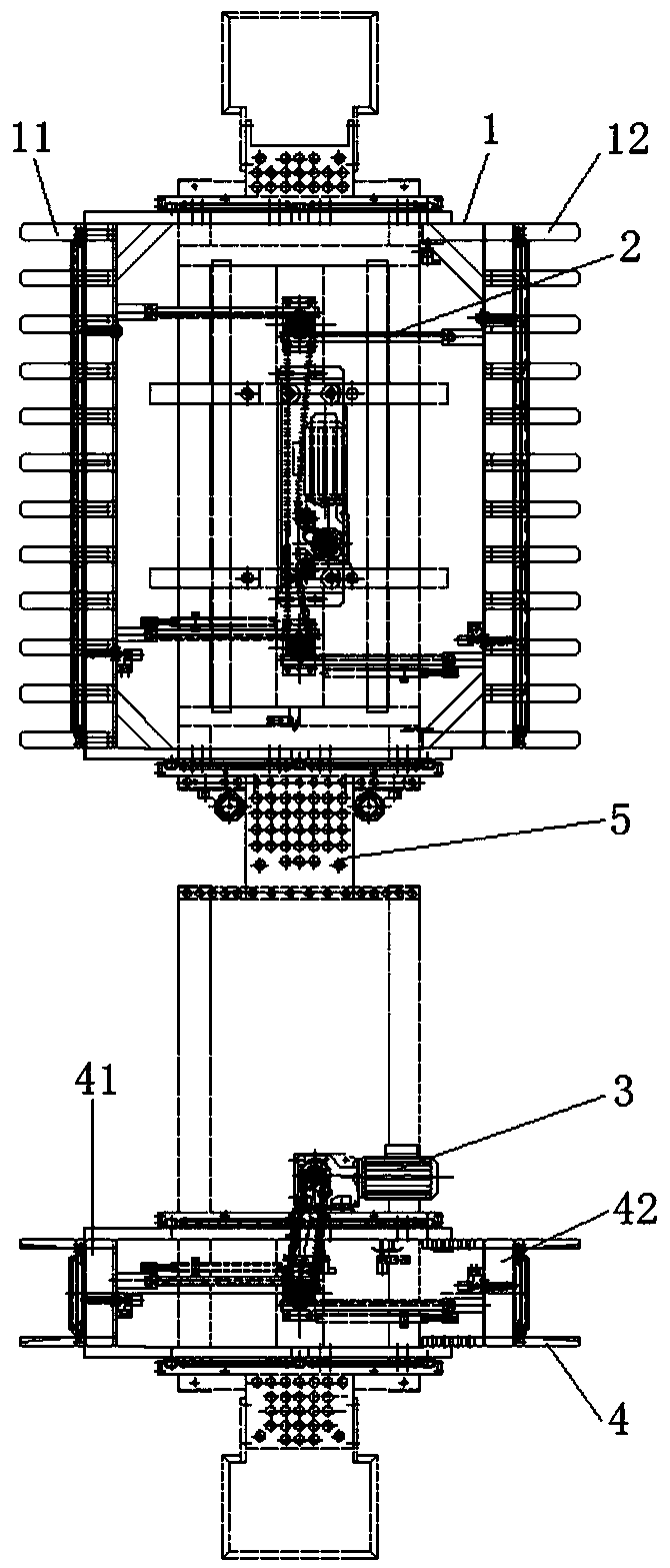 Comb handling trolley and synchronous aligning device thereof