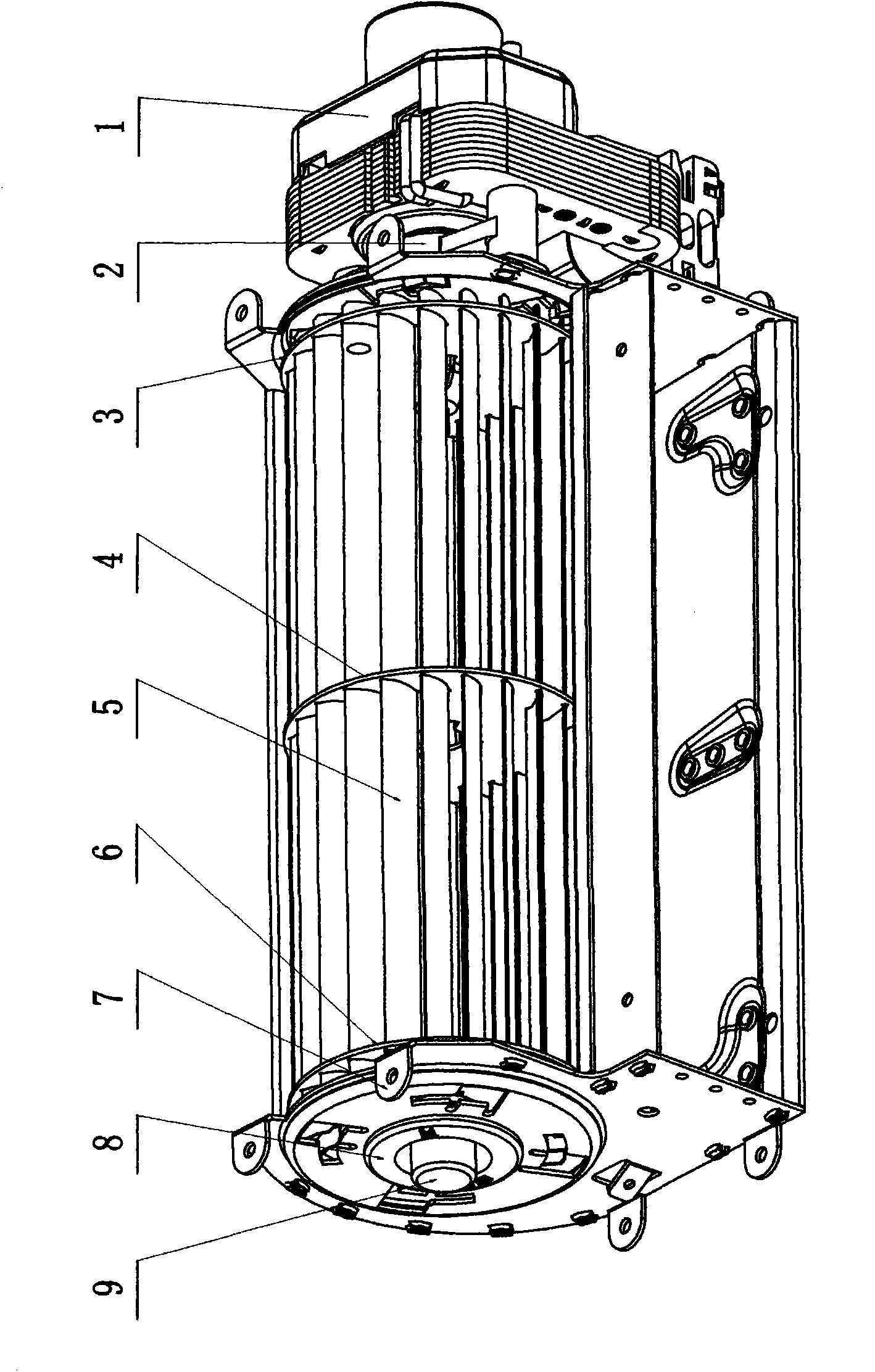 Cross-flow fan of composite wire blade impeller