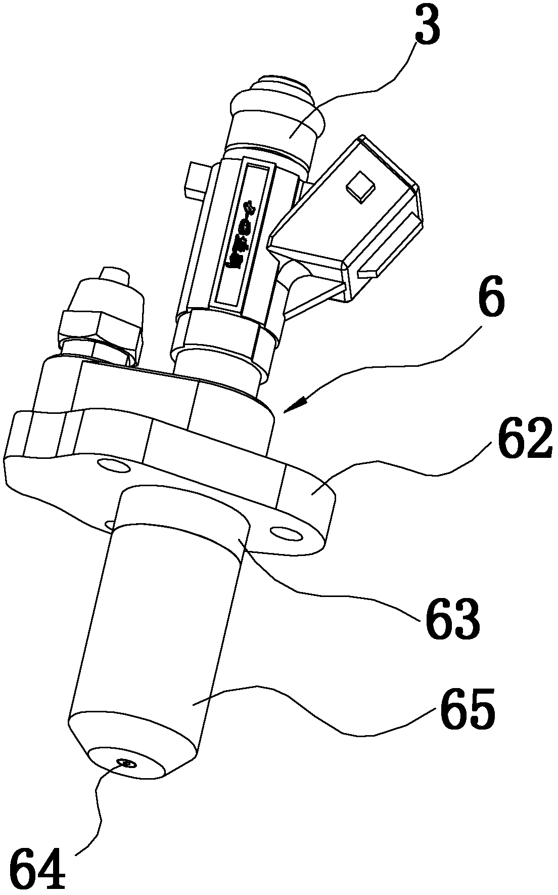 Selective catalytic reduction (SCR) system with external mixing nozzle metering structure