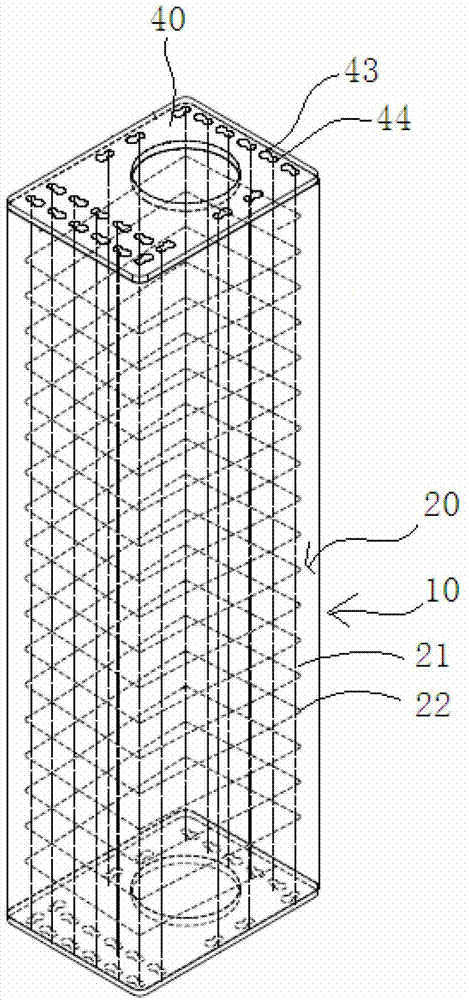 Non-uniform reinforcing bar prefabricated support pile as well as forming method and forming die thereof