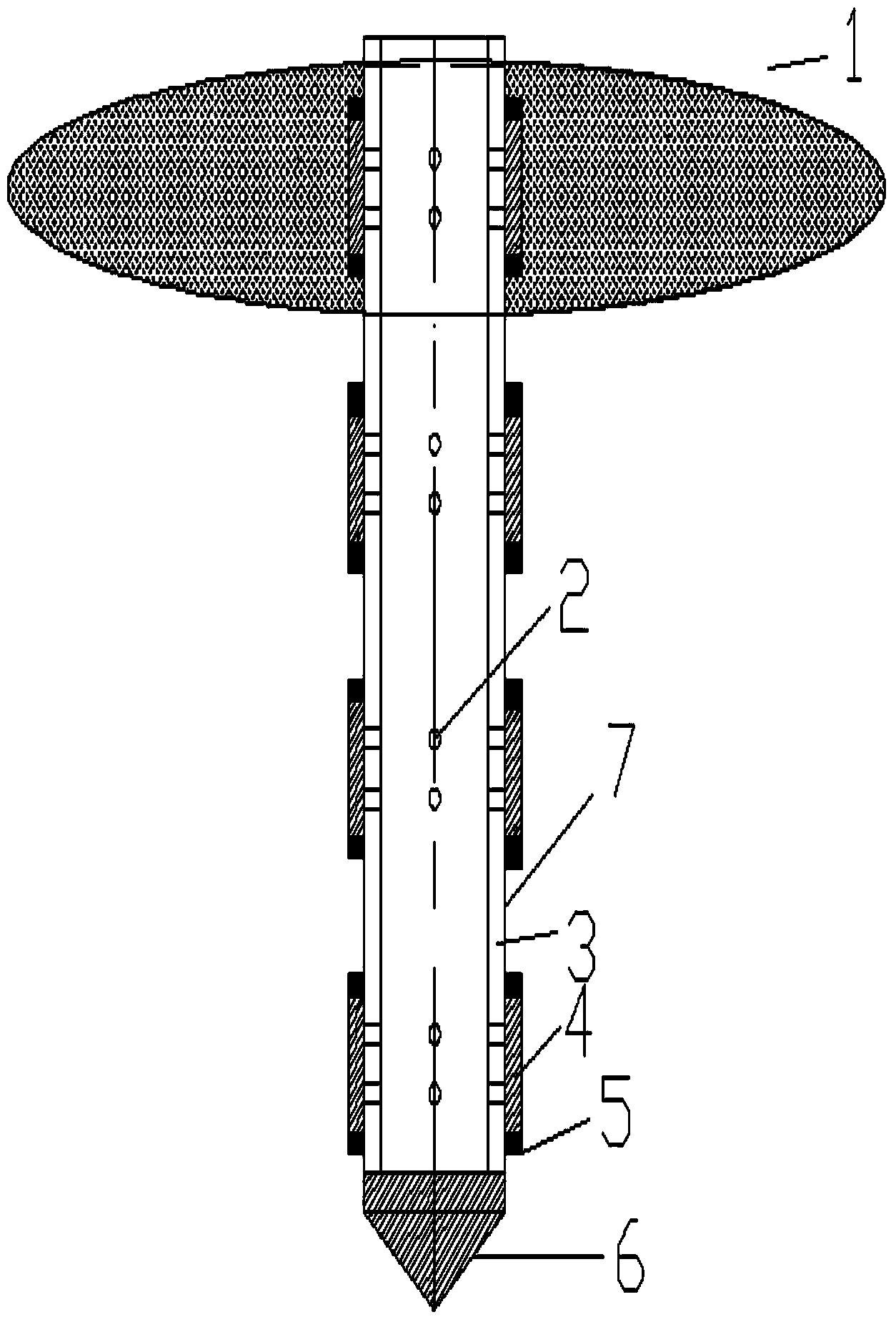 Grouting reinforcement device and method for shallow clay