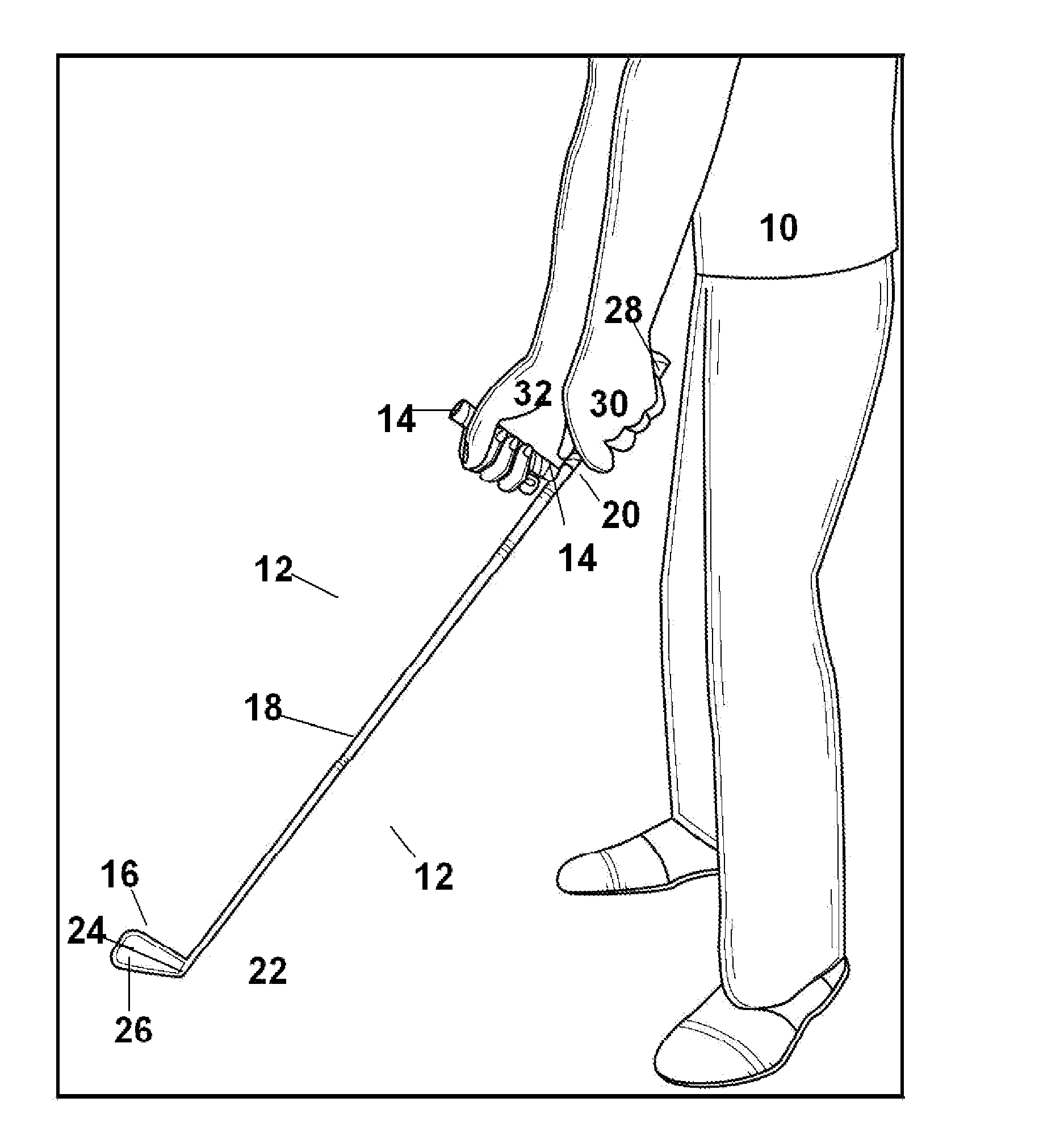 Golf club training handle